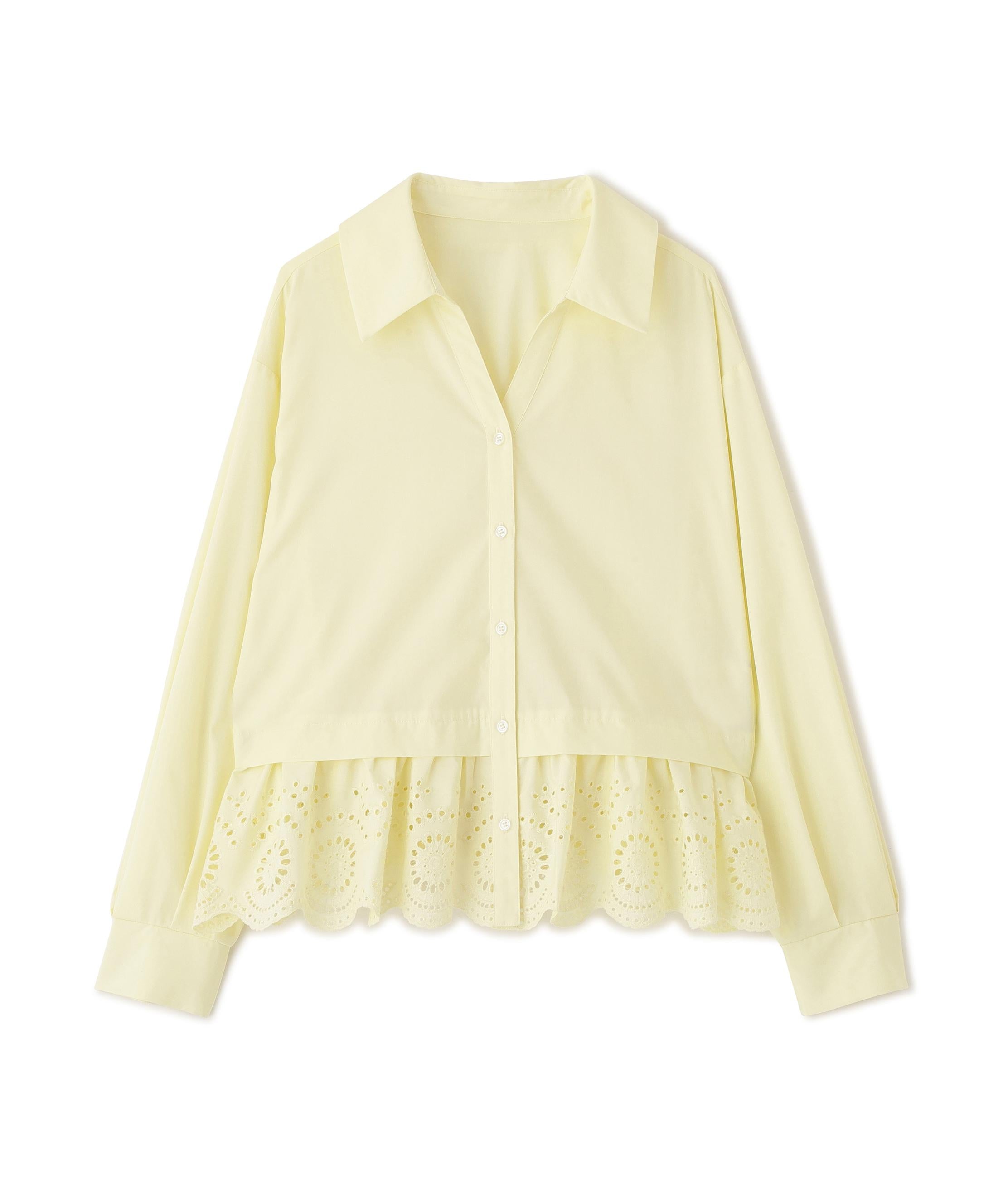 エンブロイダリーヘムブラウス イエロー