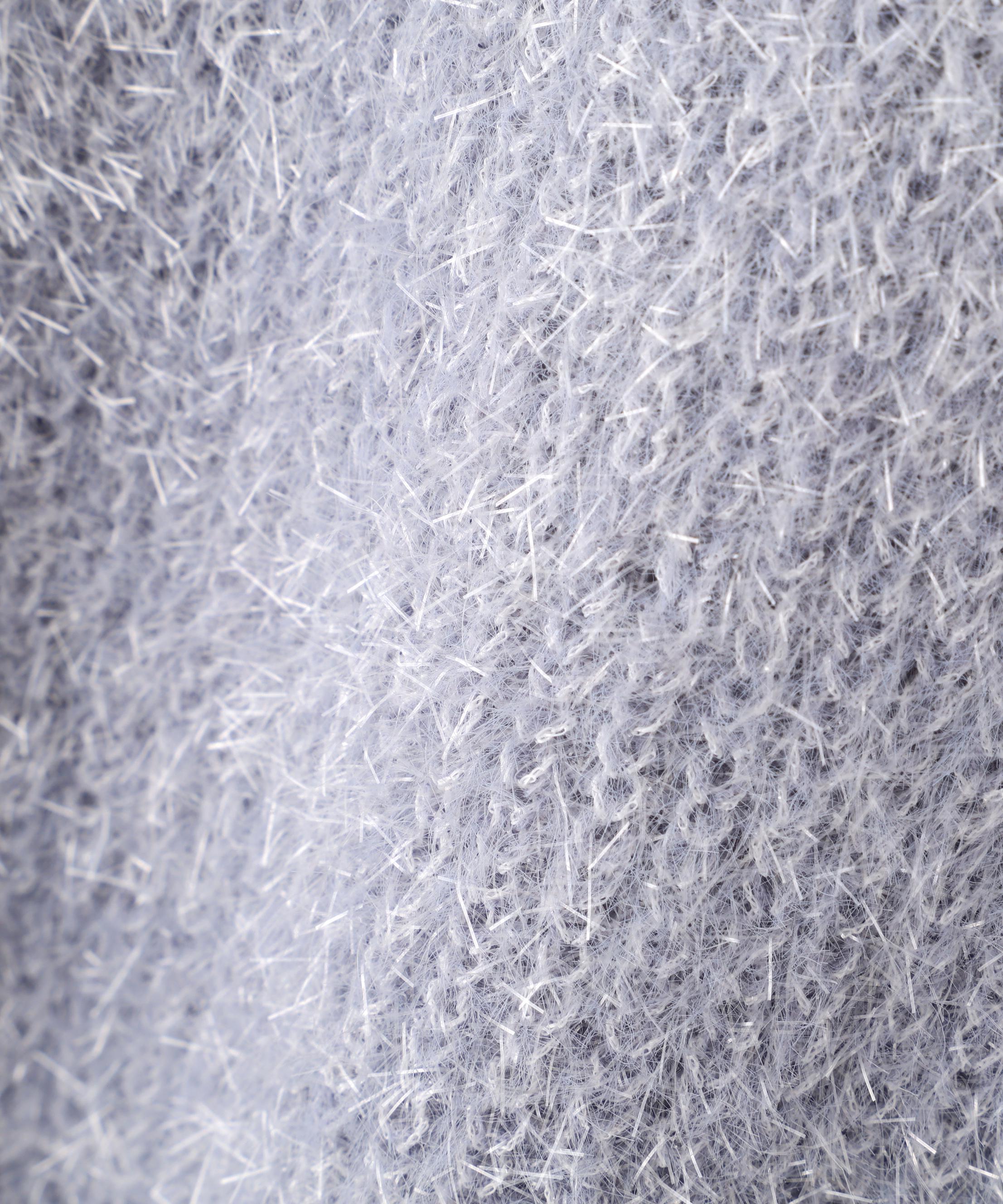 サイドリボンフィルムフェザーニット ブルー