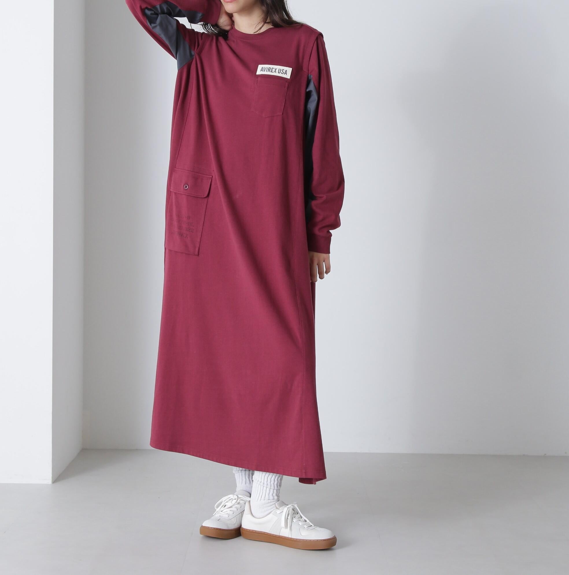 DIFFERENT FABRICS FATIGUE DRESS/ディファレントファブリックファティー バーガンディ5