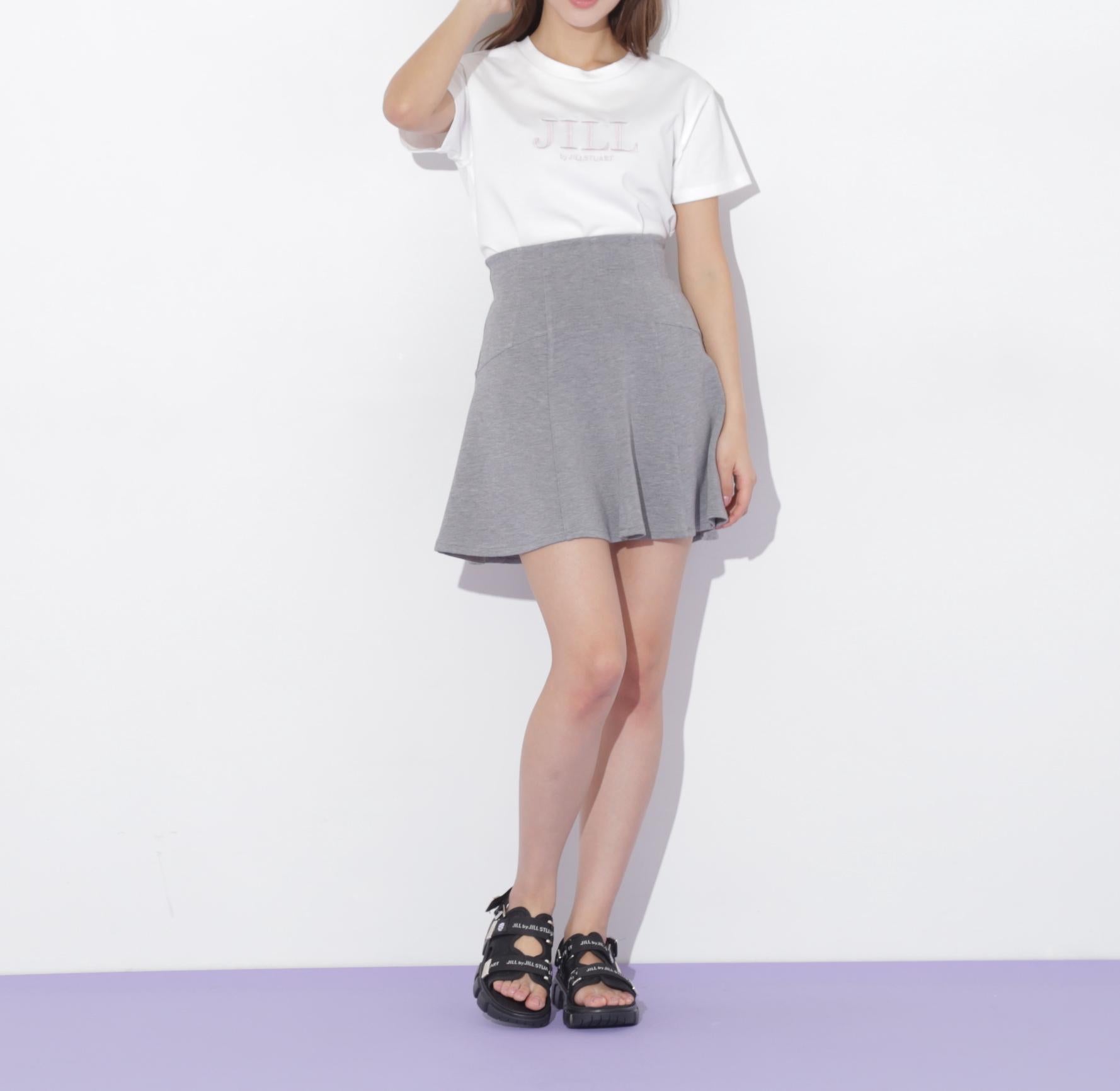 ダイバー素材インナーパンツ付スカート グレー