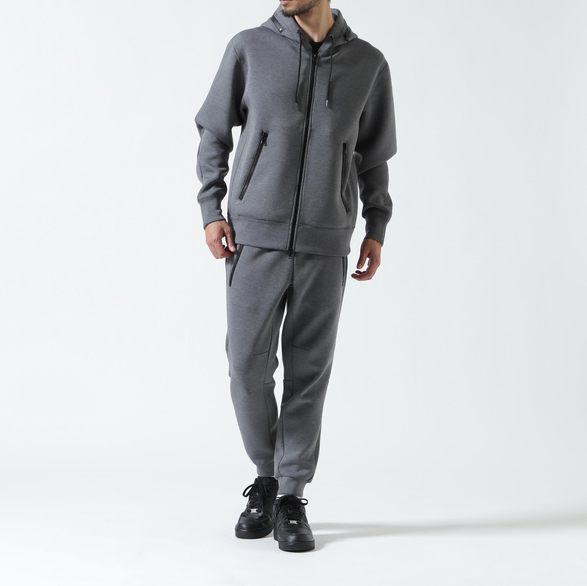 PIUORO(ピウオロ)CARDBOARD ZIP HOODIE チャコール