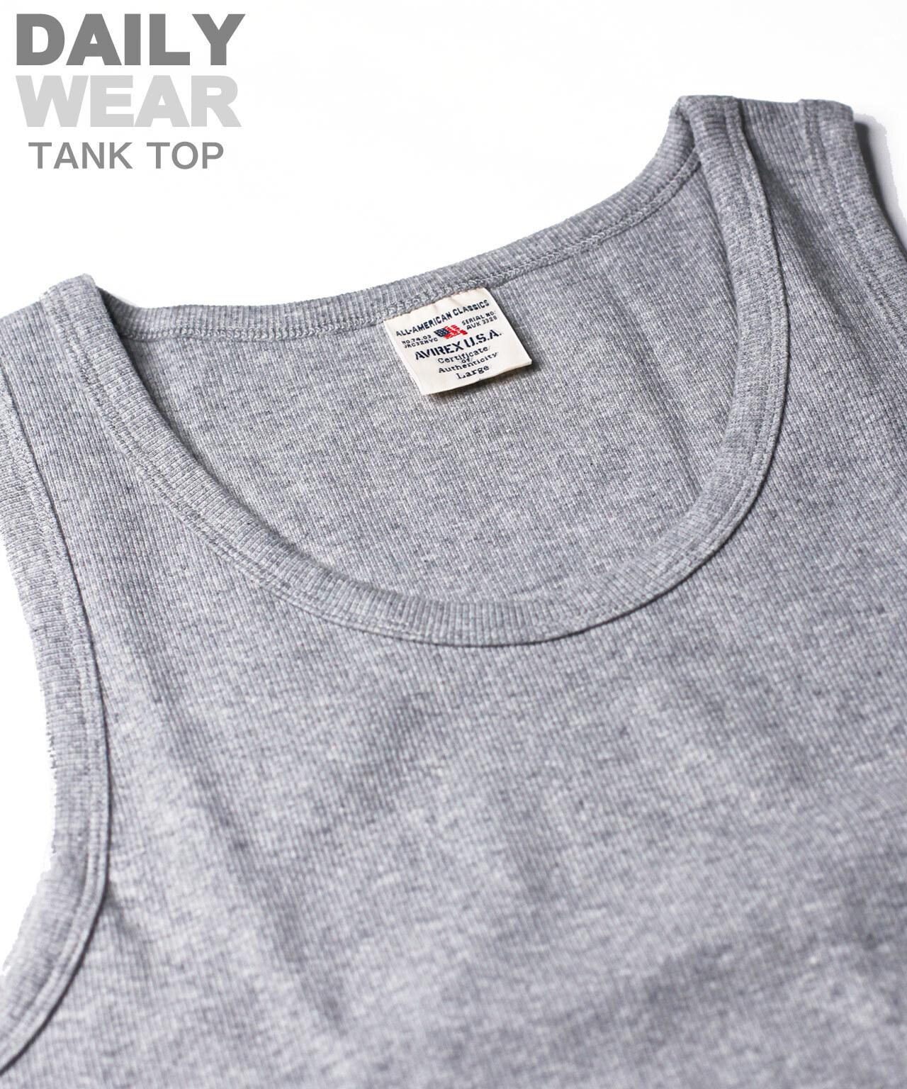 《DAILY/デイリー》>IR TANK TOP/リブ タンクトップ  デイリーウェア グレー