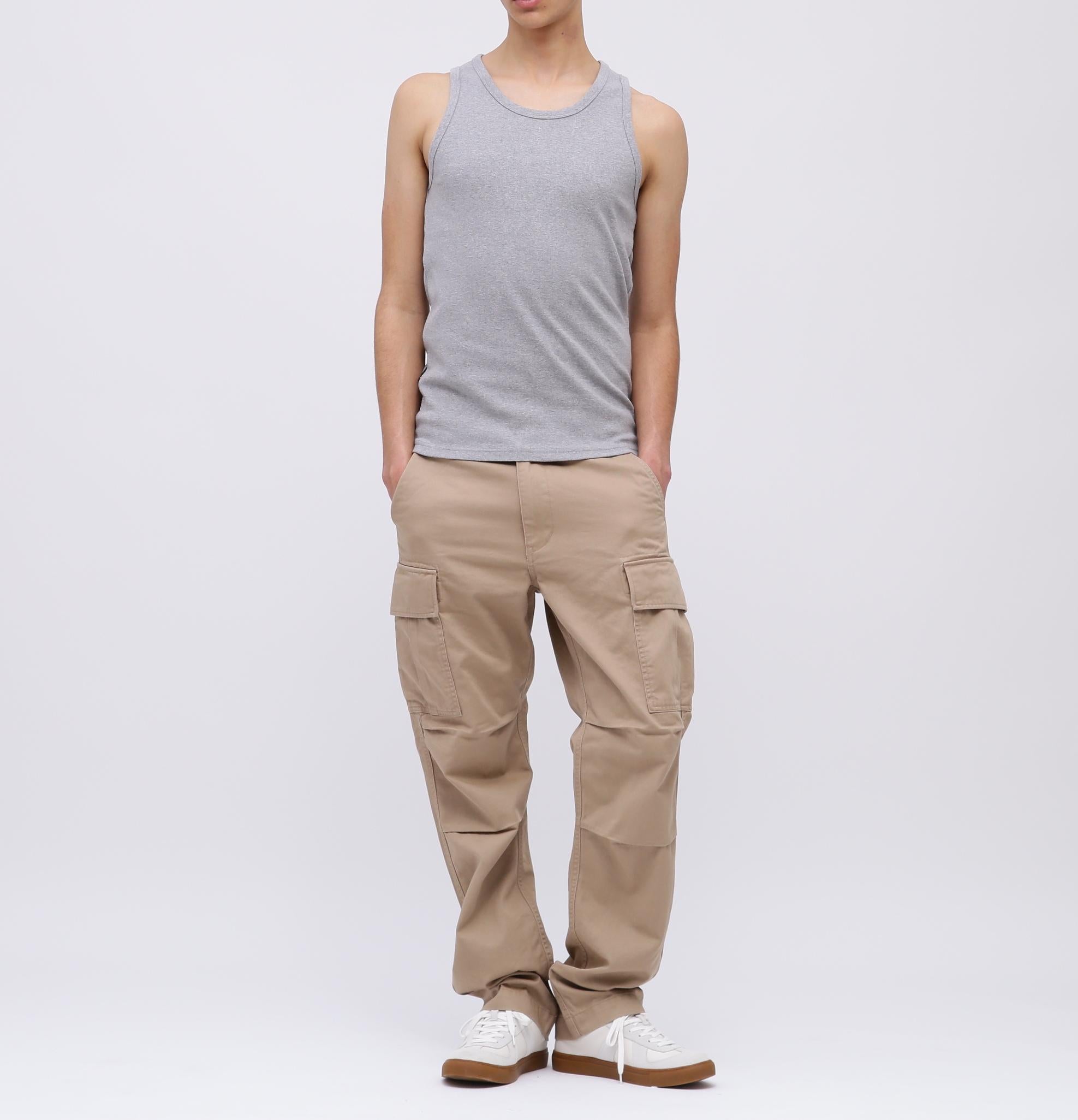 《DAILY/デイリー》>IR TANK TOP/リブ タンクトップ  デイリーウェア グレー