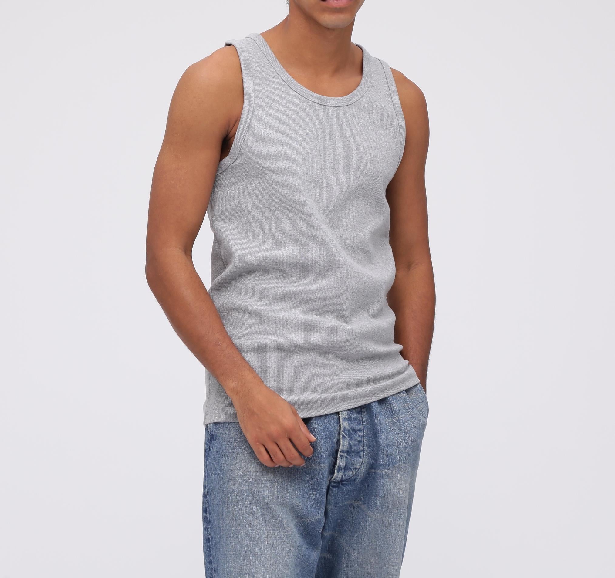 《DAILY/デイリー》>IR TANK TOP/リブ タンクトップ  デイリーウェア グレー