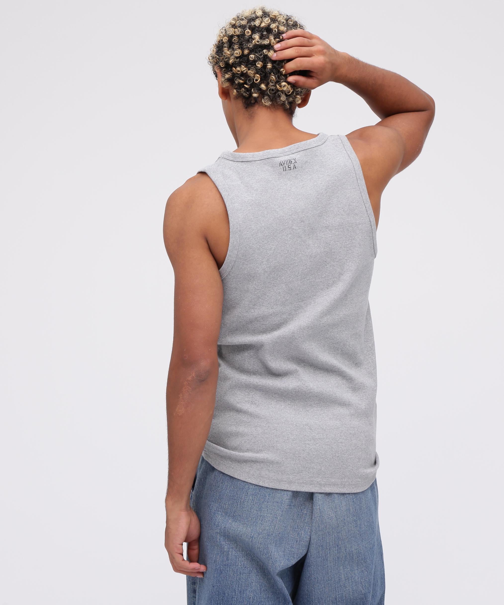 《DAILY/デイリー》>IR TANK TOP/リブ タンクトップ  デイリーウェア グレー