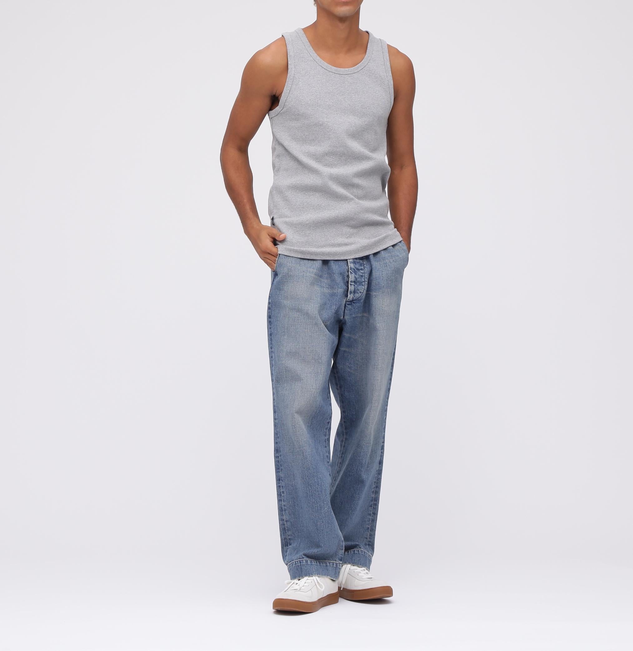 《DAILY/デイリー》>IR TANK TOP/リブ タンクトップ  デイリーウェア グレー