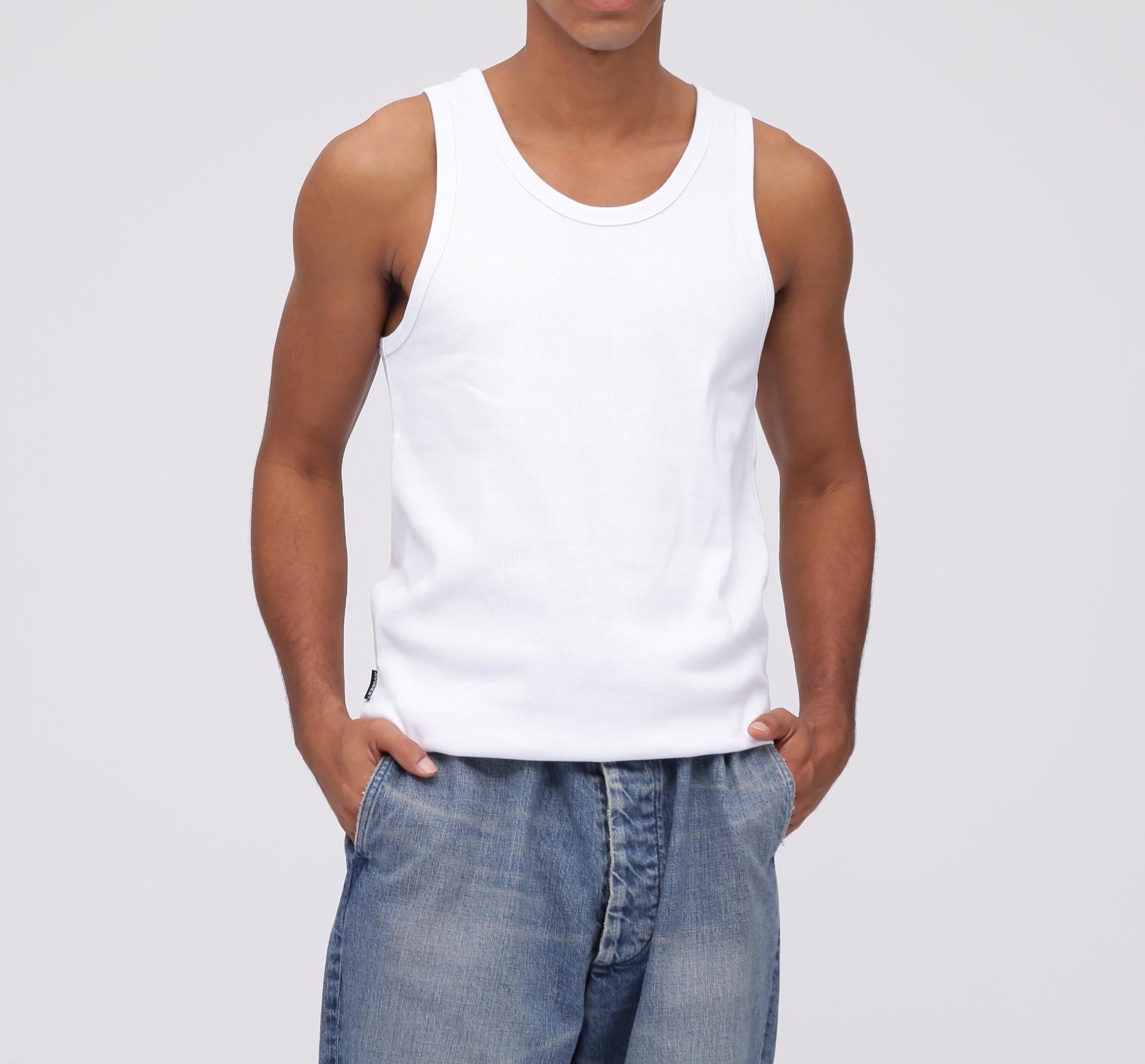 《DAILY/デイリー》RIB TANK TOP/リブ タンクトップ  デイリーウェア ホワイト