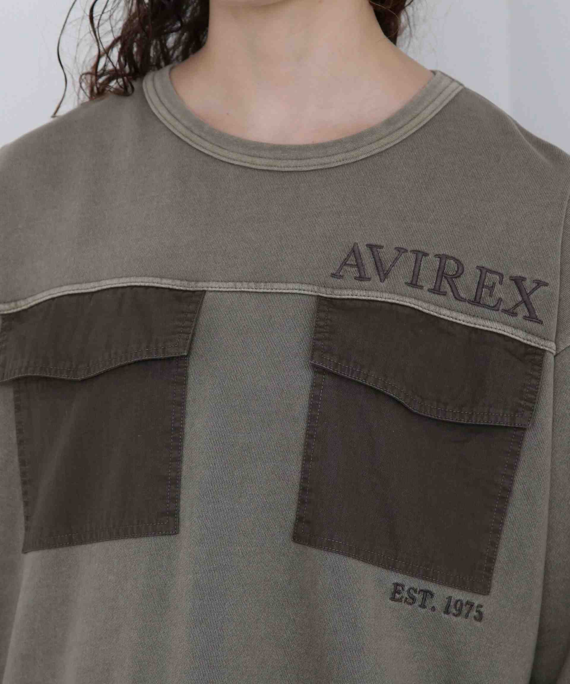 DOURLE POCKET SWEAT/ダブルポケットスウェット モカ