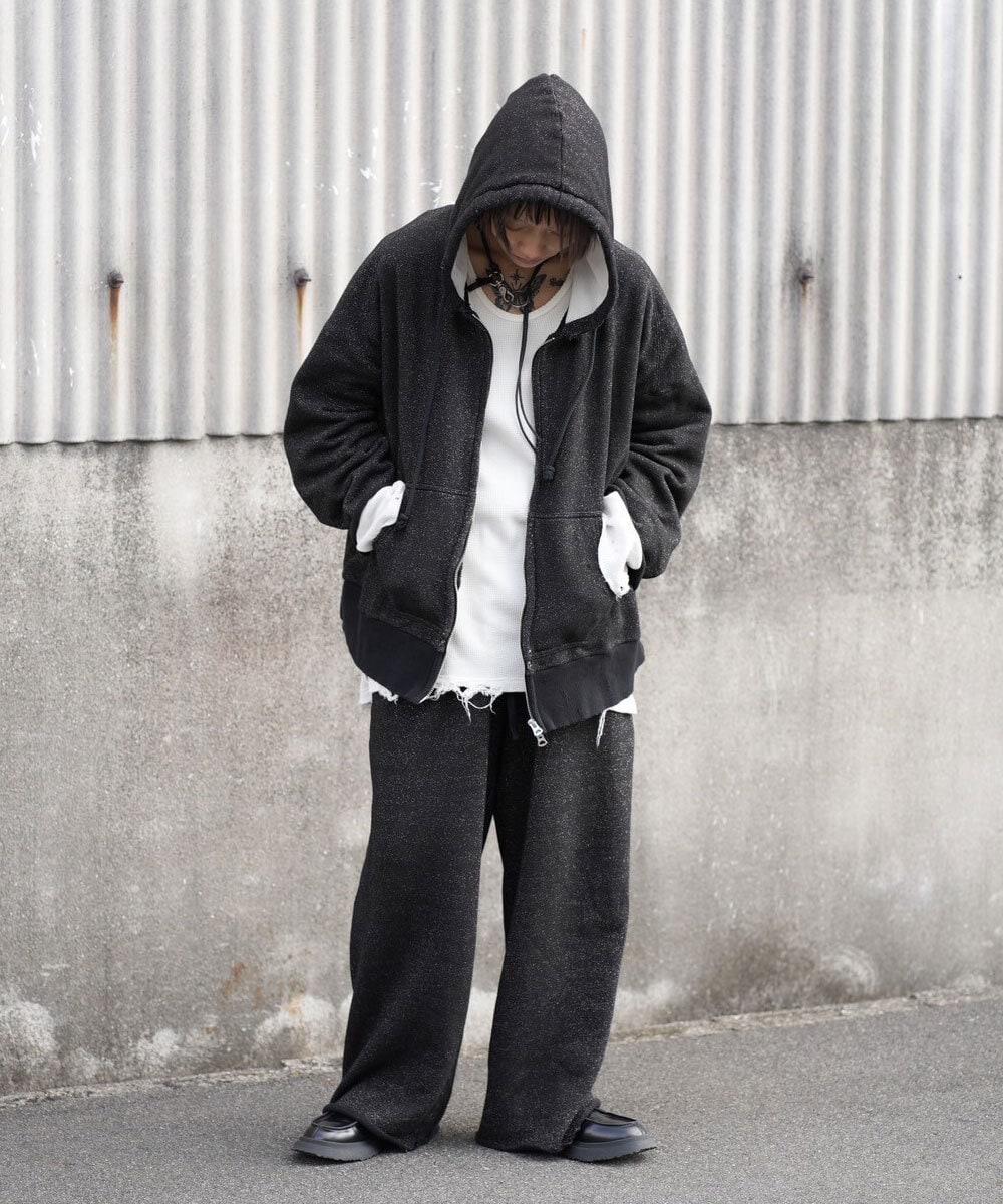 ANCELLM/アンセルム/LAYE>ED ZIP－UP HOODIE EX ブラック