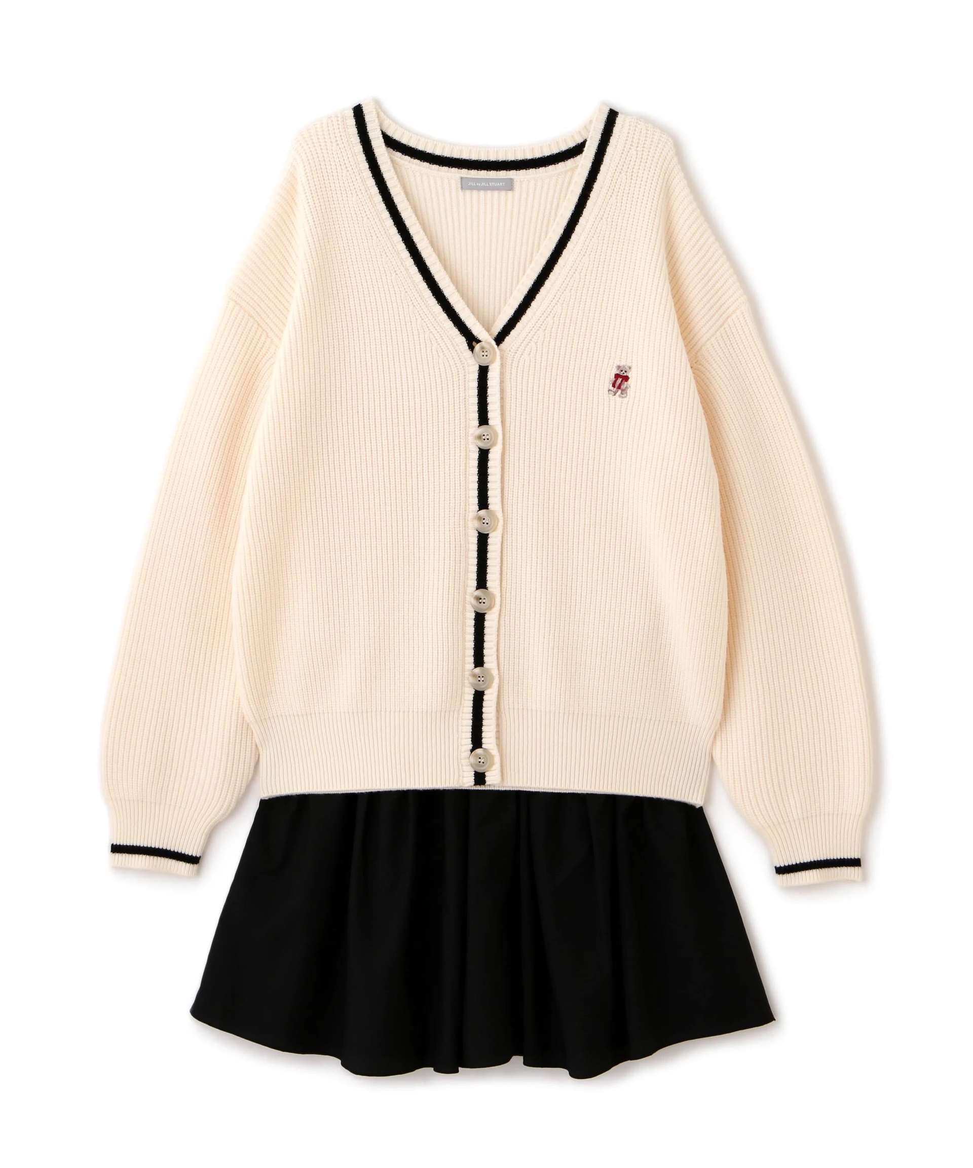 ＜ＢＥＡＲシリーズ＞カーディガンセットアップ エクリュ