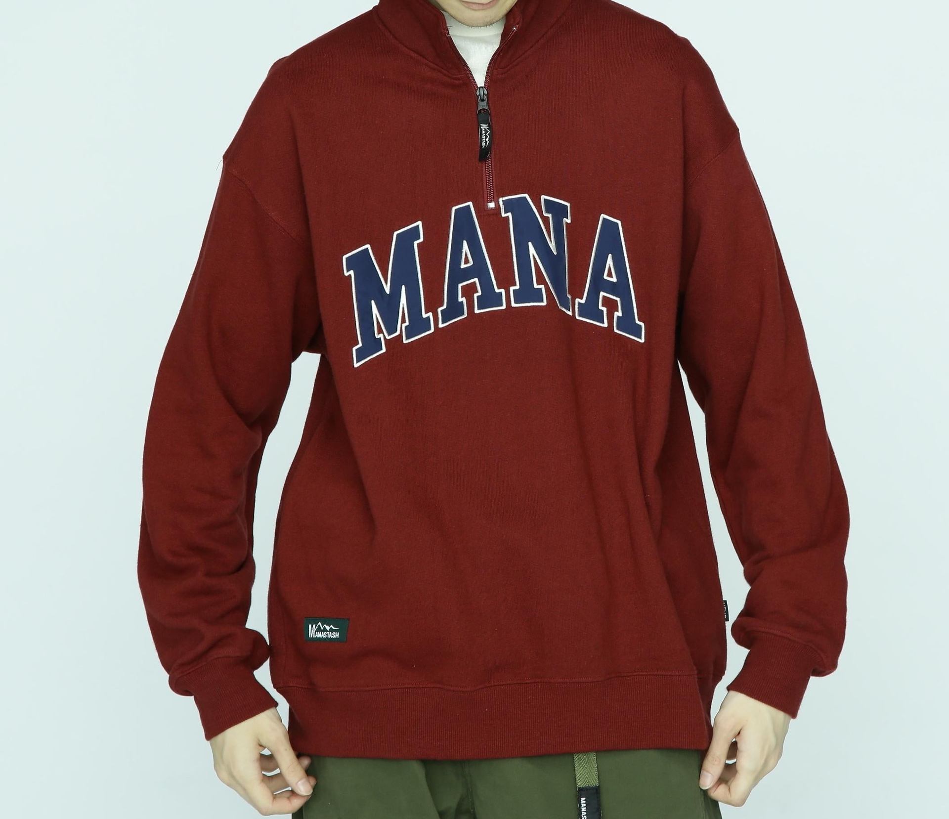 MANASTASH/マナスタッシュ/CASCADE HALF ZIP/カスケードハーフジップ バーガンディ5