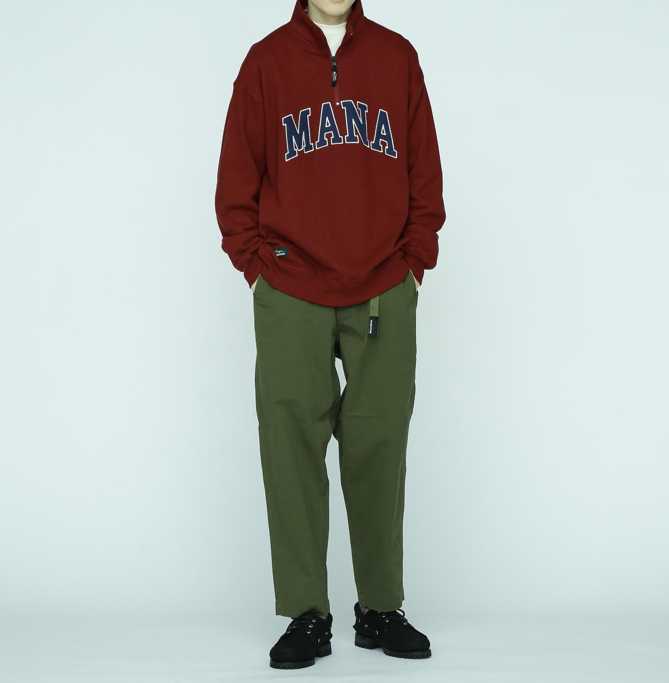 MANASTASH/マナスタッシュ/CASCADE HALF ZIP/カスケードハーフジップ バーガンディ5