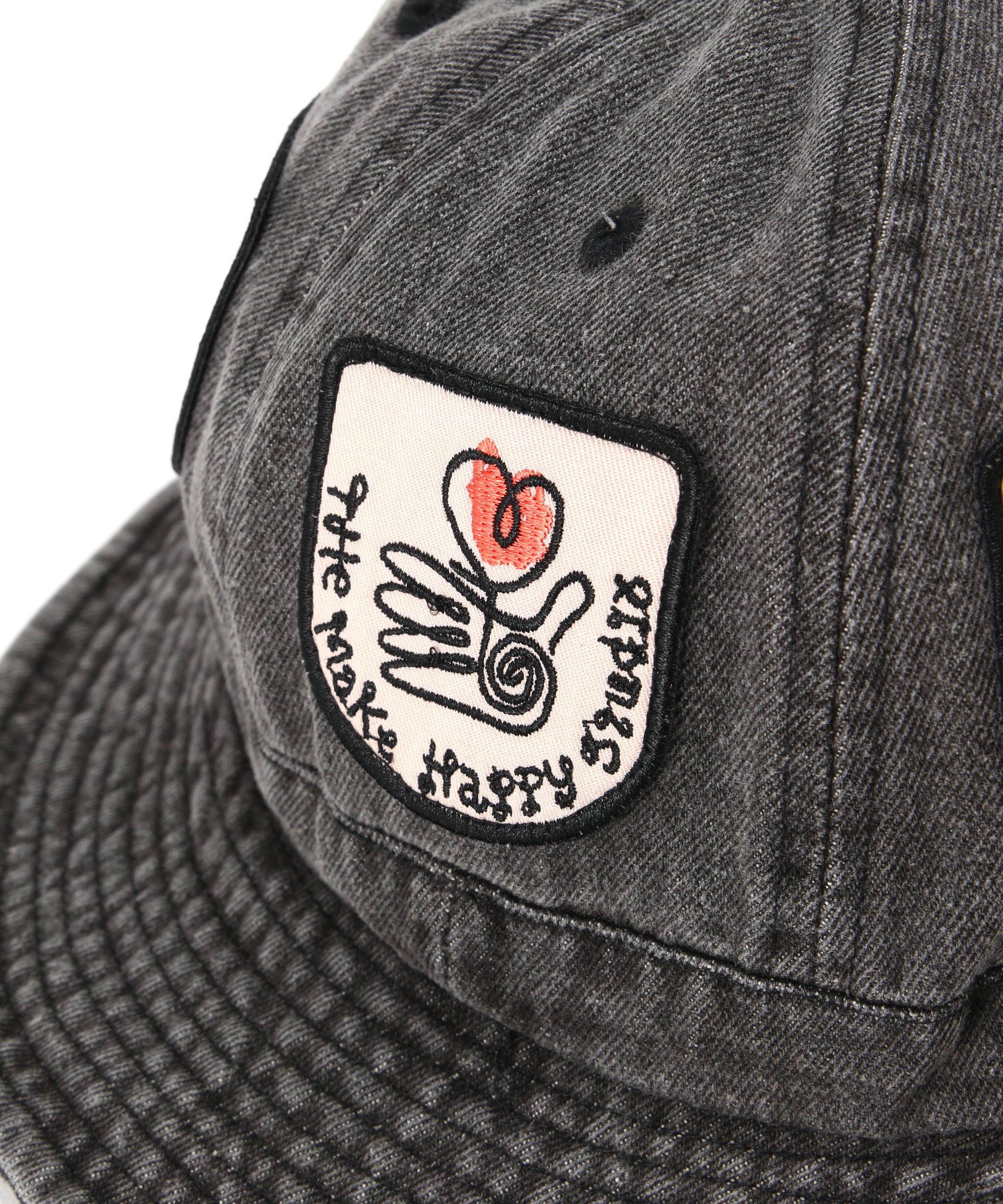 The Make Happy Studio/ザメイクハッピーストゥディオ/IRON PATCH HAT ブラック