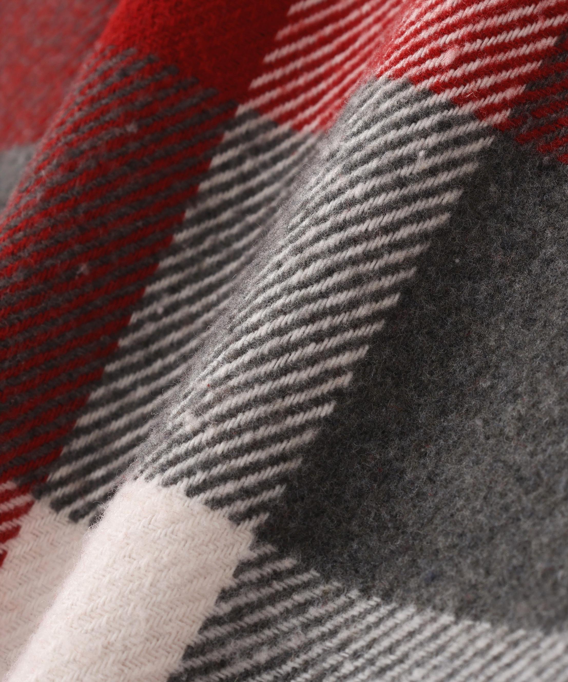 DankeSchon/ダンケシェーン/FLANNEL DAMAGE SHIRTS BLOCK レッド