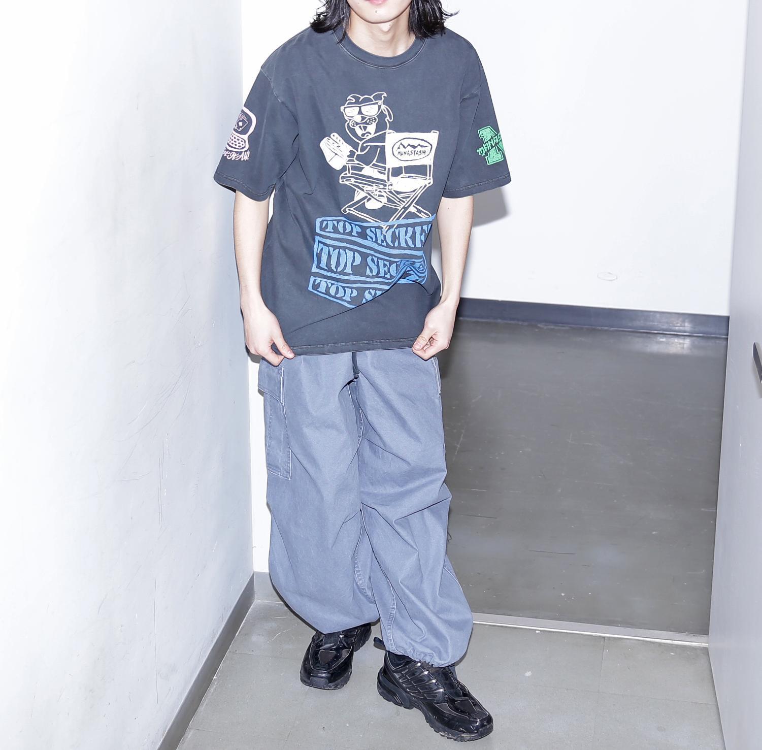 MANASTASH/マナスタッシュ/PUMICE TEE MIXED UP ブラック