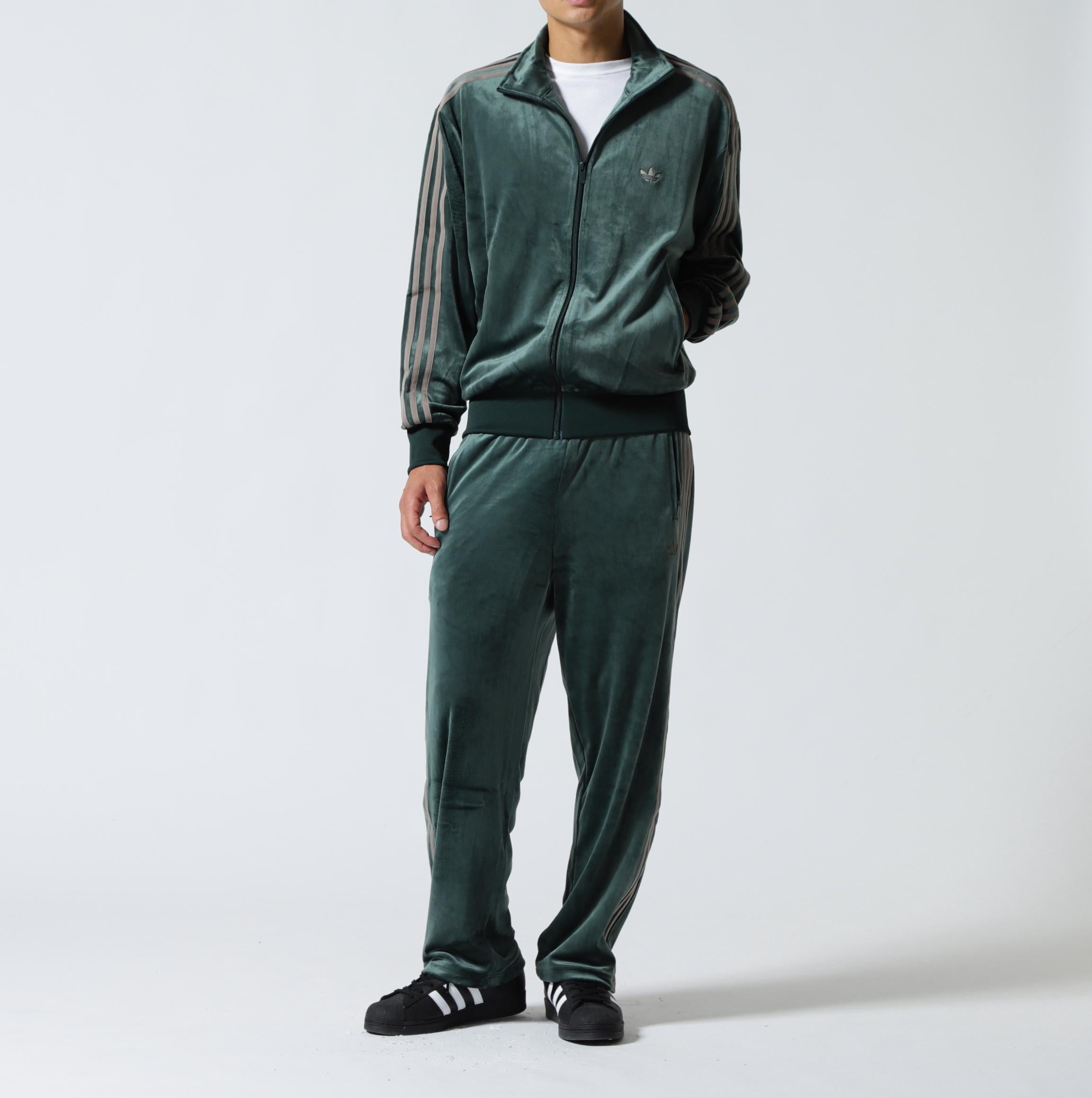 adidas<アディダスFR TT VELOU> / ファイヤーバード トラックトップ ベロア グリーン
