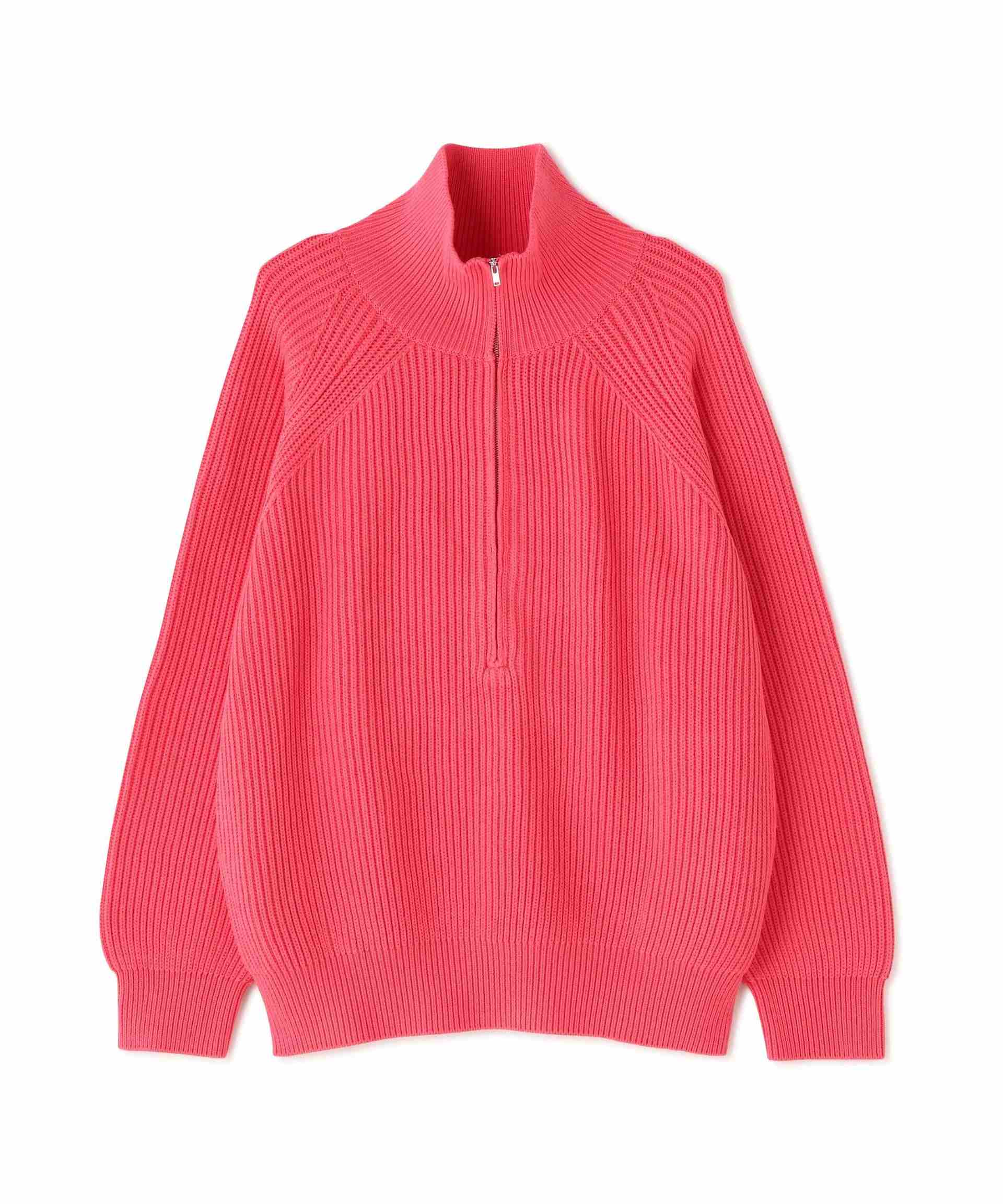 Toionie/トワロニエ/Half Zip Knit ピンク