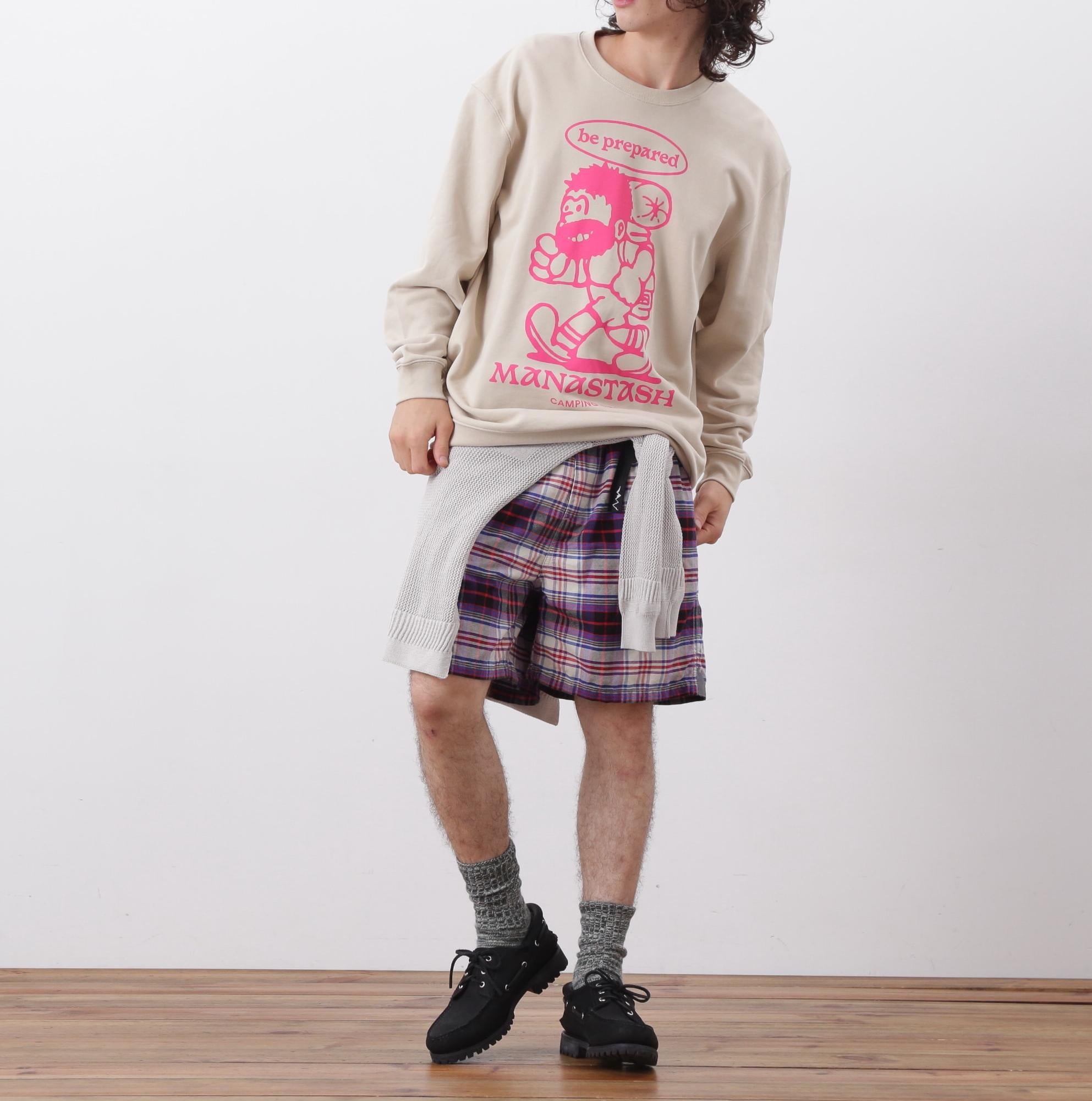 MANASTASH/マナスタッシュ/HEMP MESH SWEATE> ライトグレー3