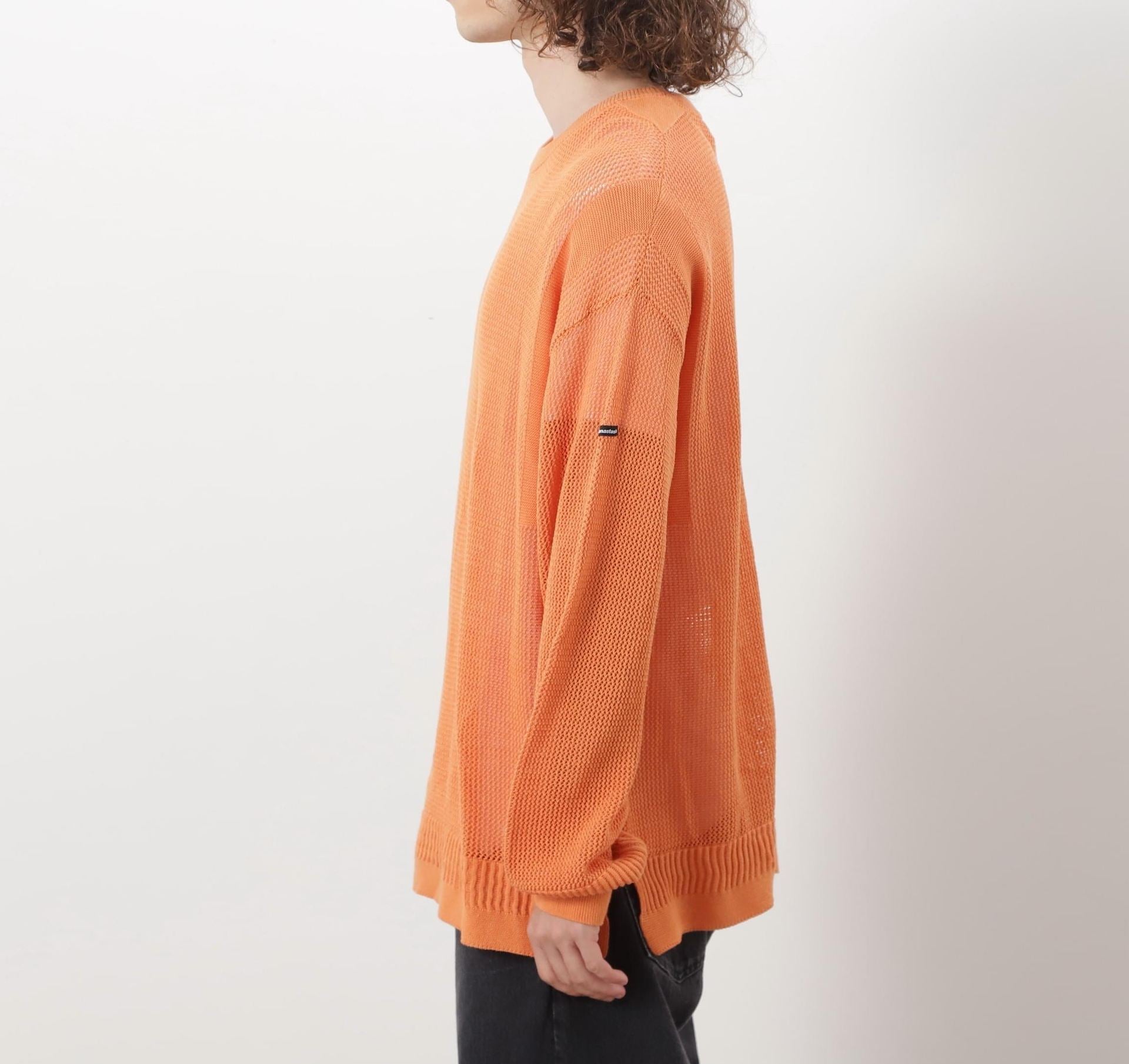 MANASTASH/マナスタッシュ/HEMP MESH SWEATE> オレンジ