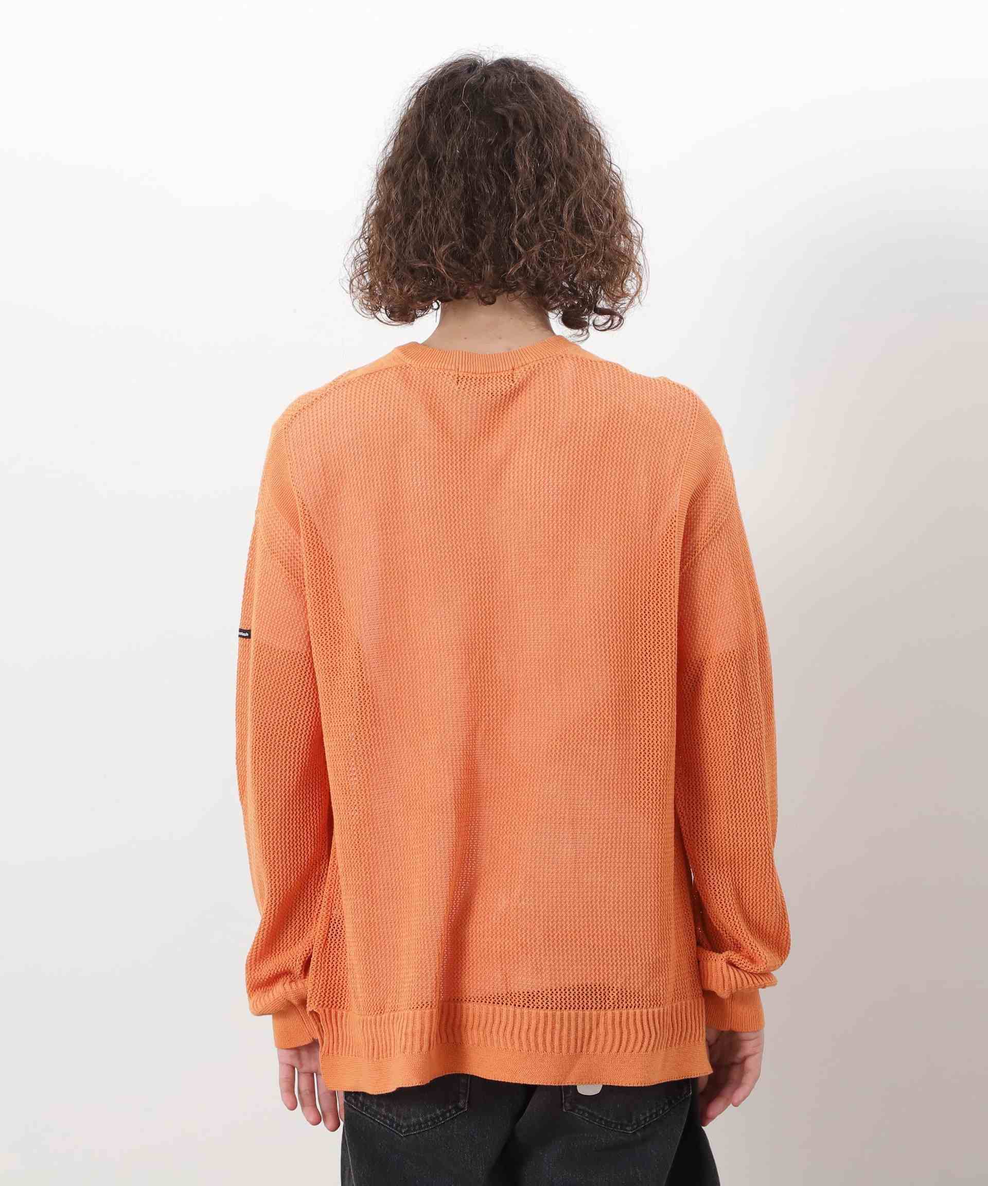 MANASTASH/マナスタッシュ/HEMP MESH SWEATE> オレンジ