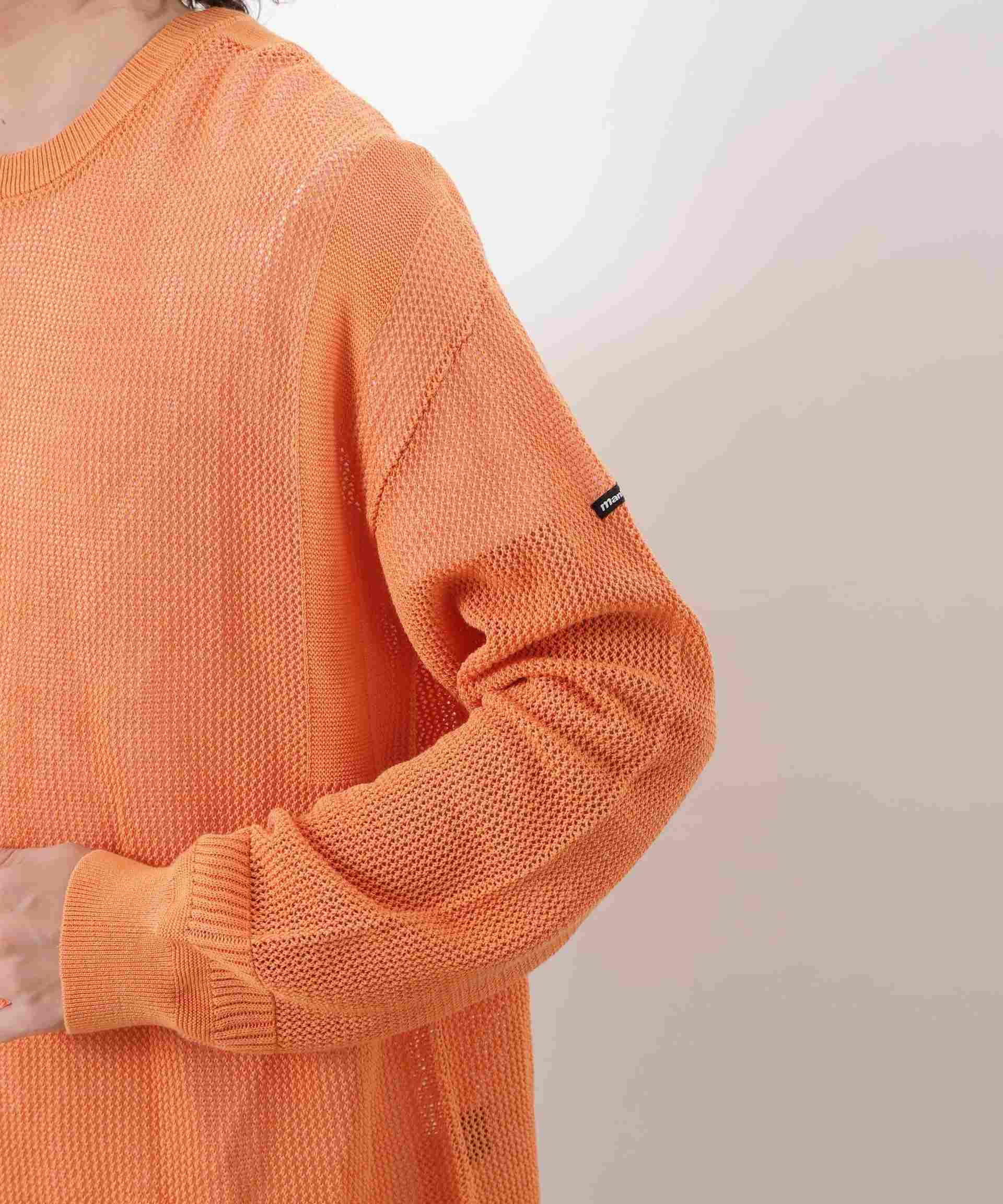 MANASTASH/マナスタッシュ/HEMP MESH SWEATE> オレンジ