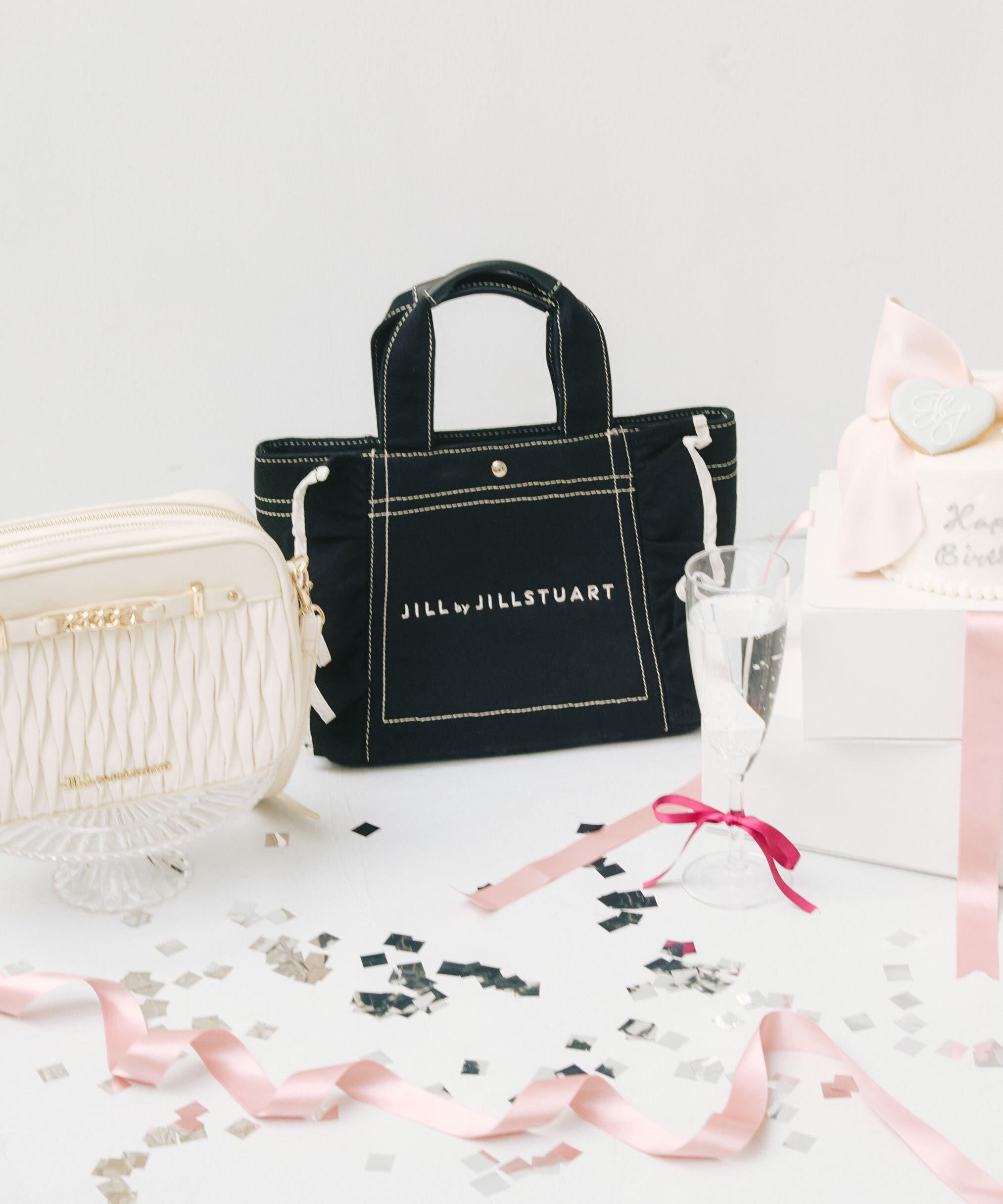 フリルトート小 ブラック