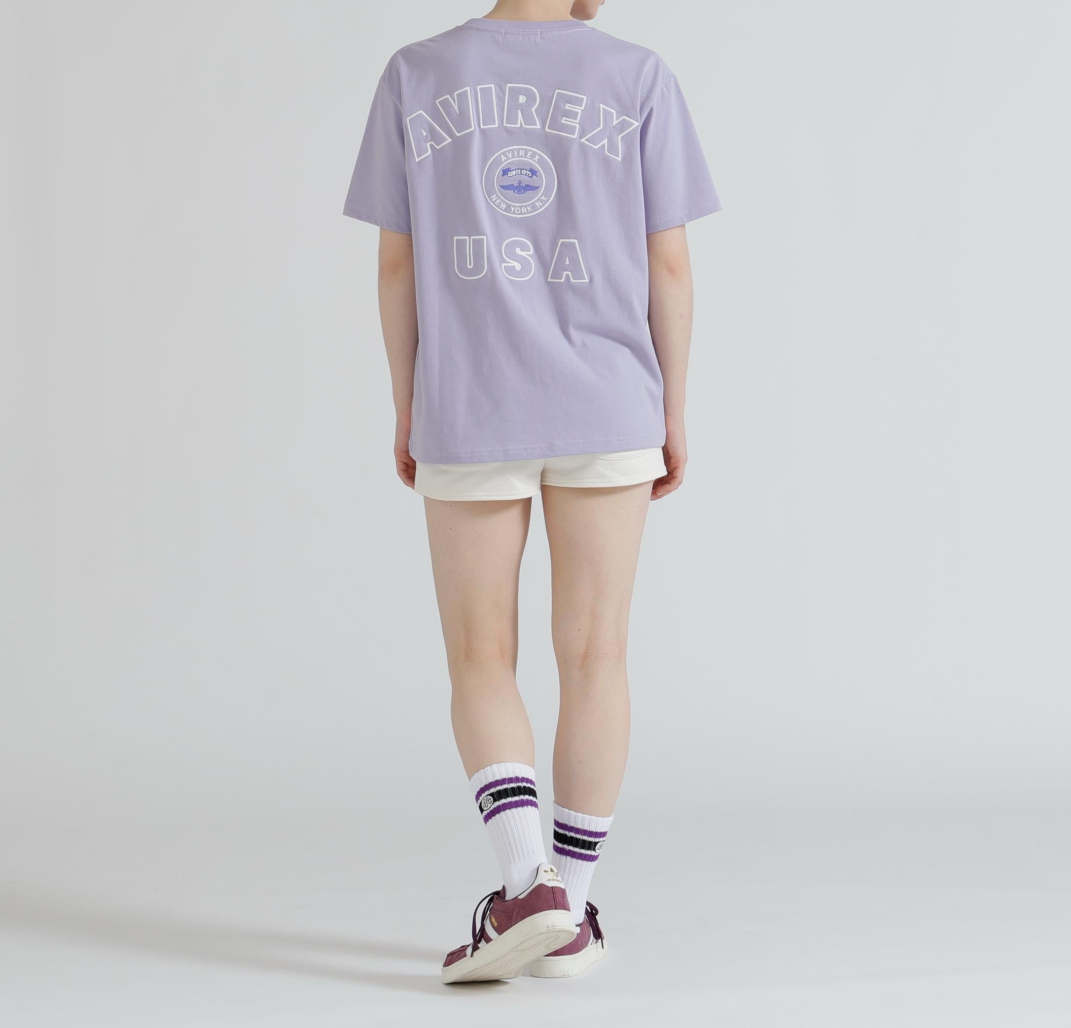 《WOMAN》VARSITY LOGO S/S T-SHIRT ラベンダー7