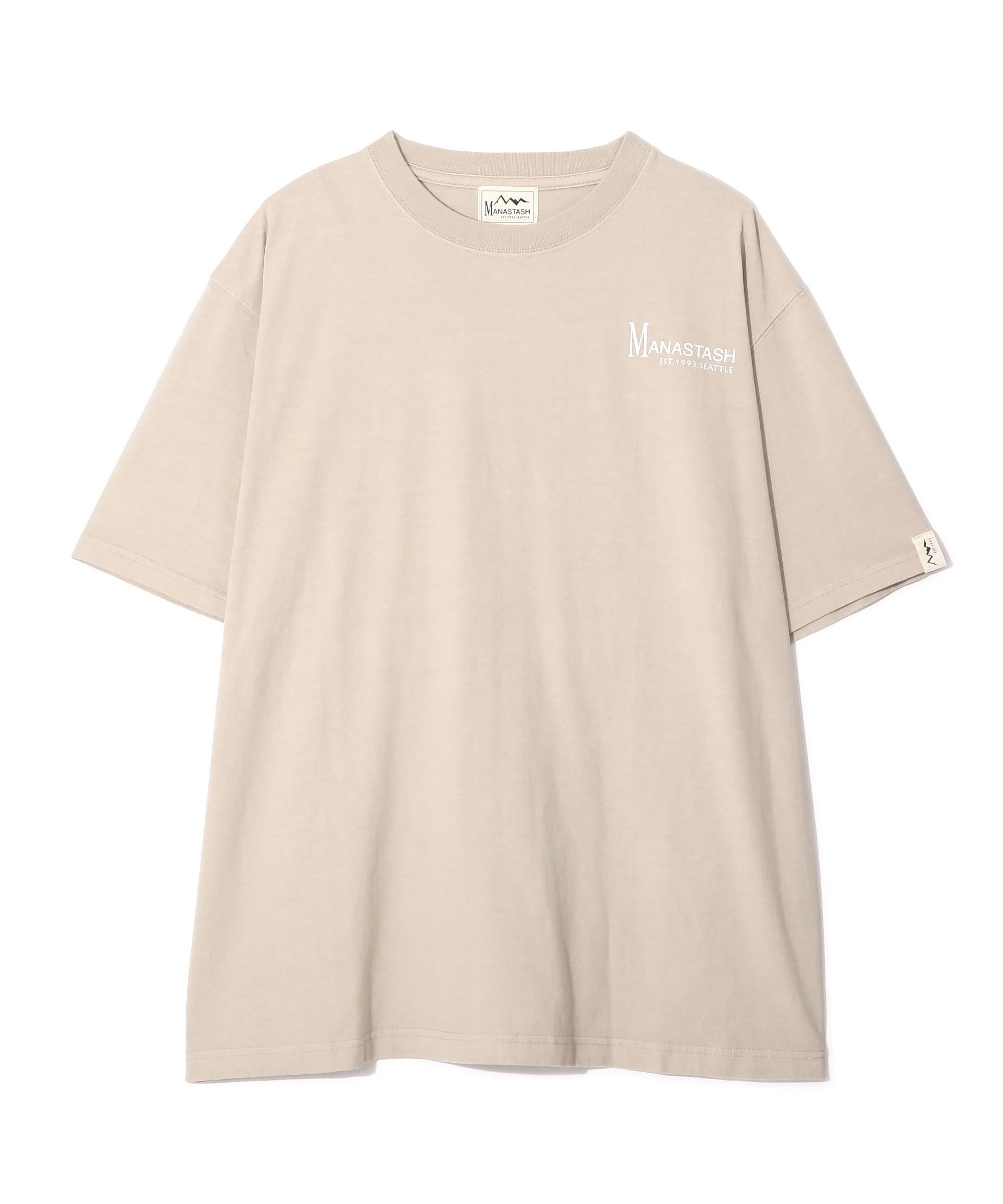 MANASTASH/マナスタッシュ/MANA EMR LOGO TEE ベージュ