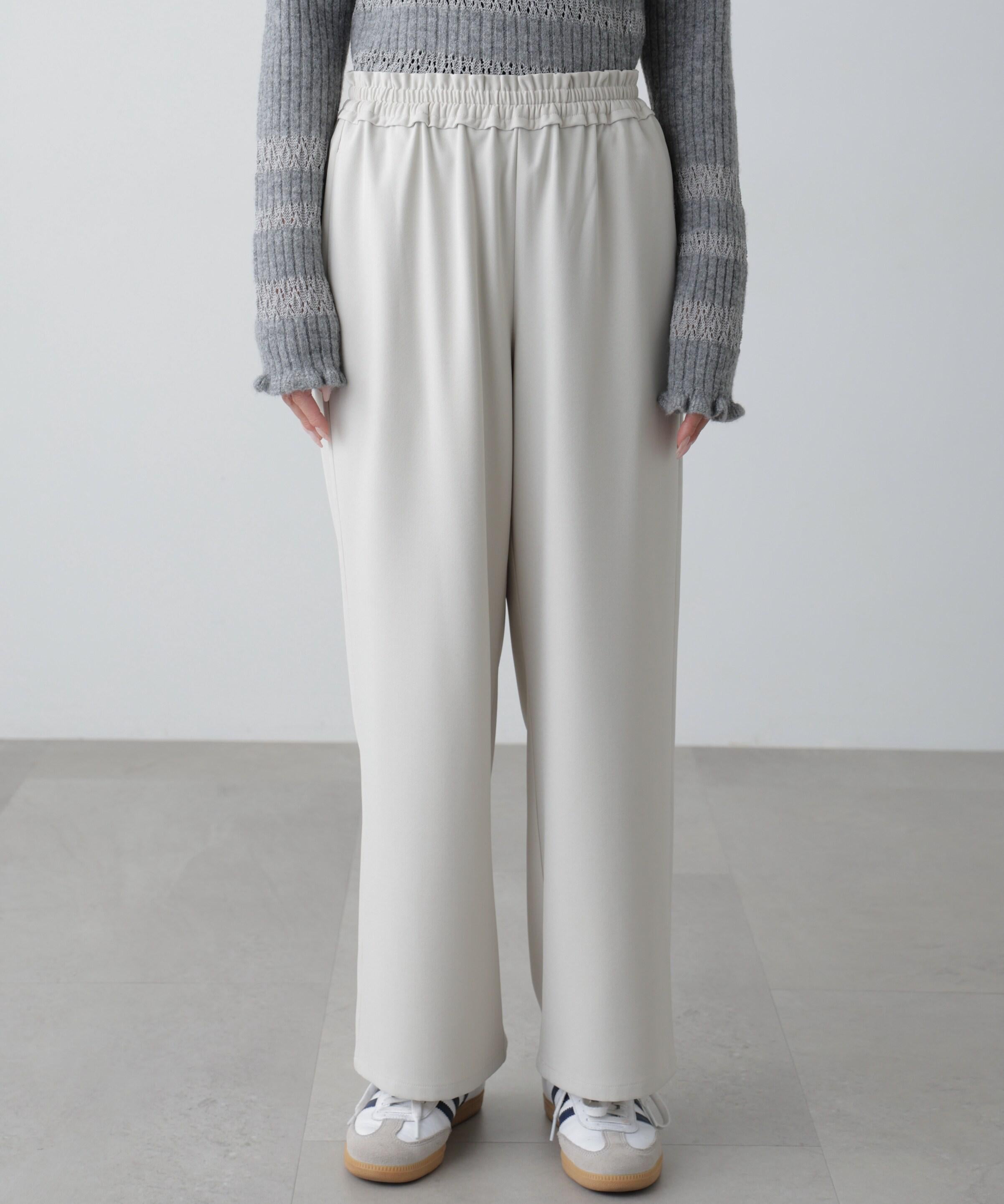 ウエストフリルイージーパンツ オフホワイト