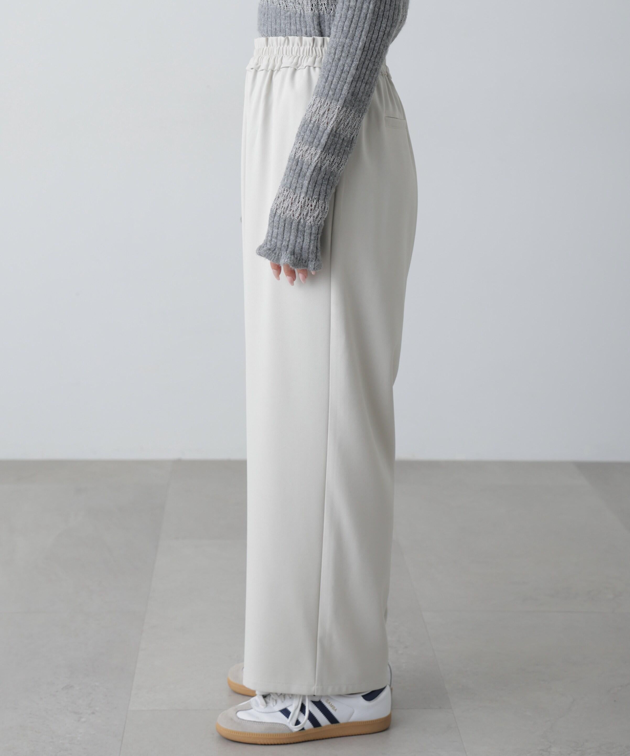 ウエストフリルイージーパンツ オフホワイト