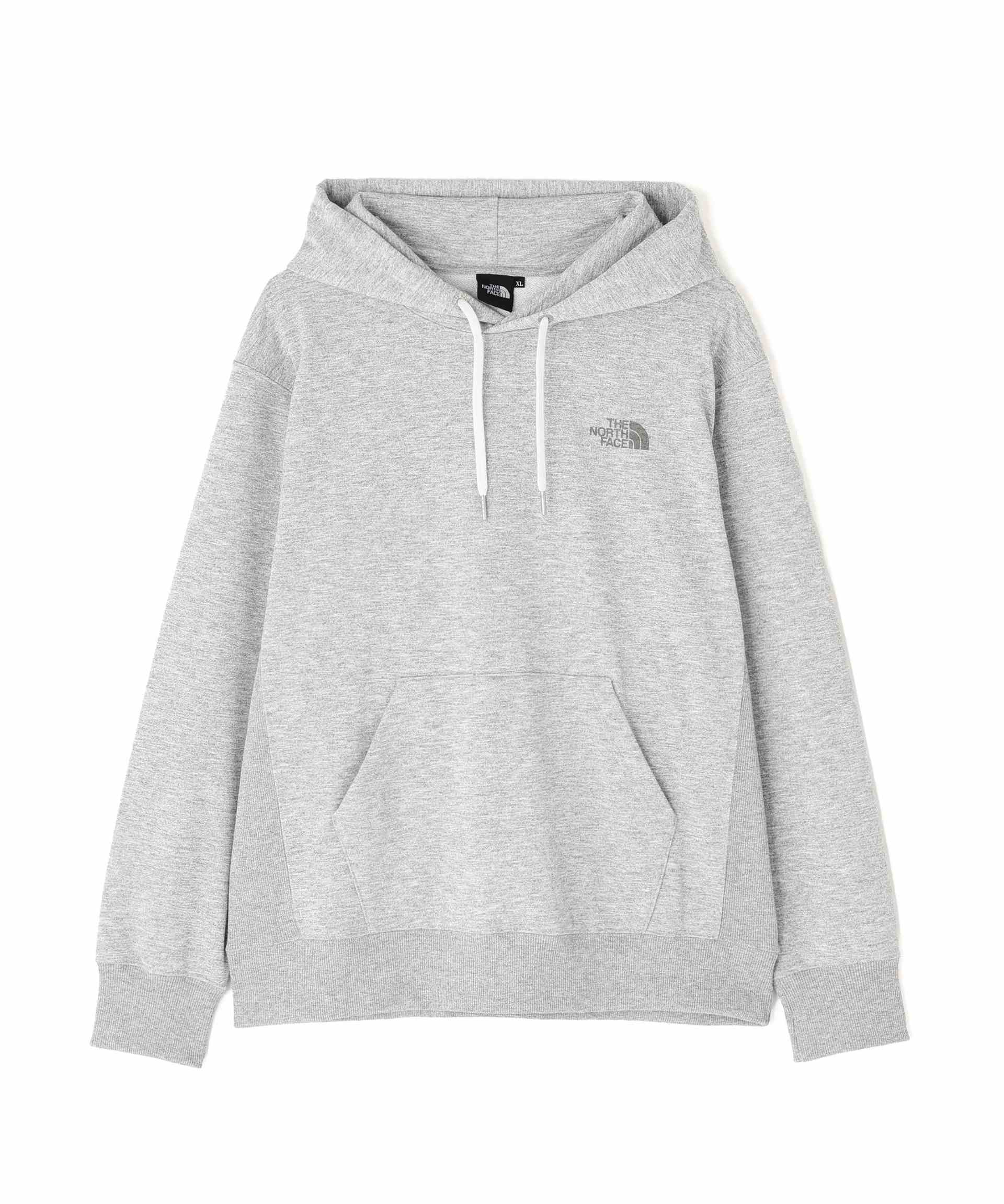 THE NO>TH FACE/ザ・ノース・フェイス/RACK SQUA>E LOGO HOODIE グレー
