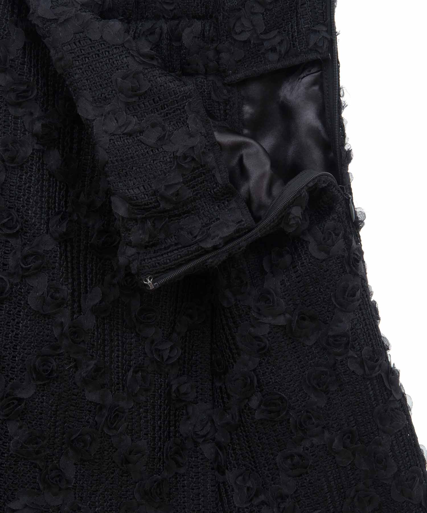 トランテアン ソン ドゥ モード 31 Sons de mode フラワーチュールミニスカート （ブラック） BLACK