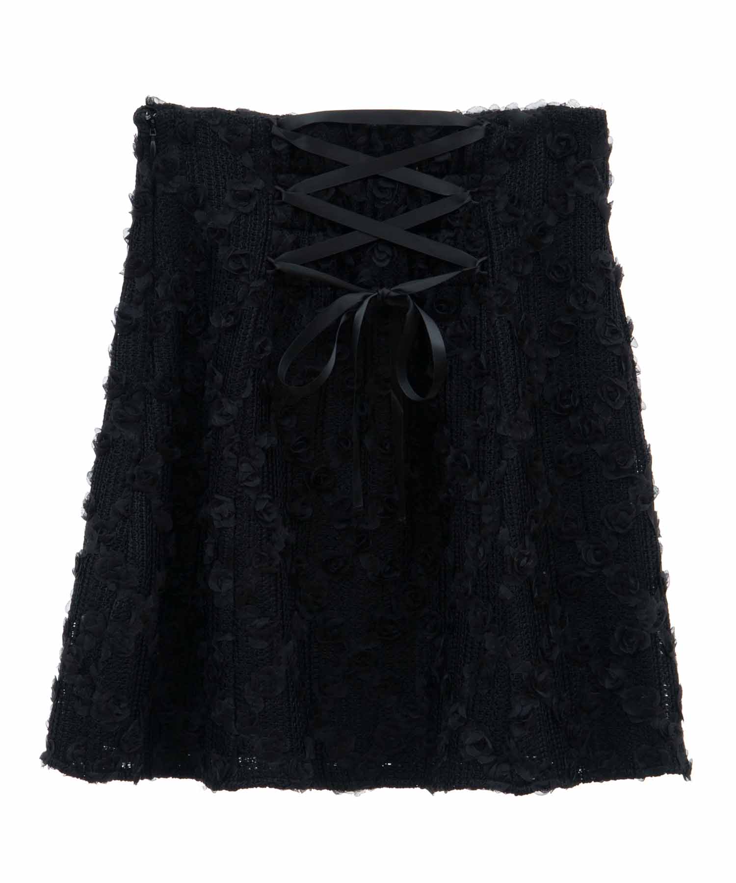 トランテアン ソン ドゥ モード 31 Sons de mode フラワーチュールミニスカート （ブラック） BLACK
