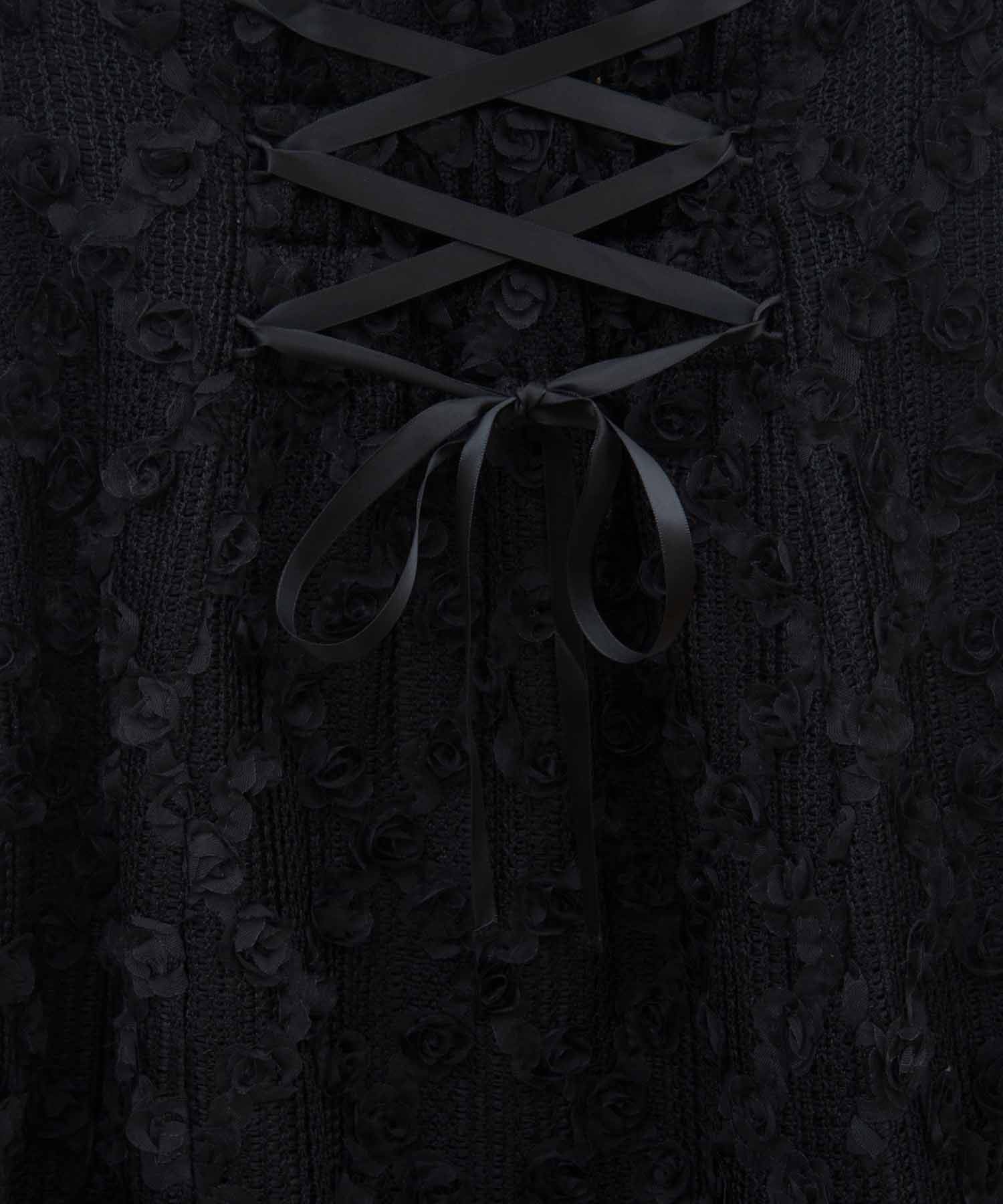 トランテアン ソン ドゥ モード 31 Sons de mode フラワーチュールミニスカート （ブラック） BLACK