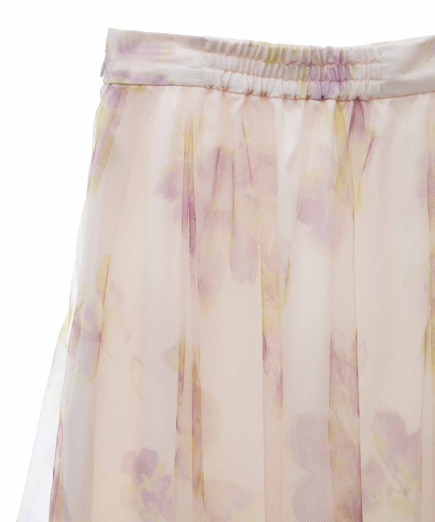 トランテアン ソン ドゥ モード 31 Sons de mode フラワープリントチュールスカート （オフベージュ） OFF-WHITE