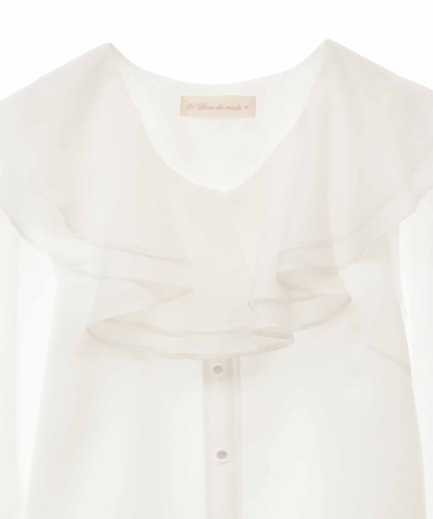 31 Sons de mode 31 Sons de mode Sheer Ruffle Blouse