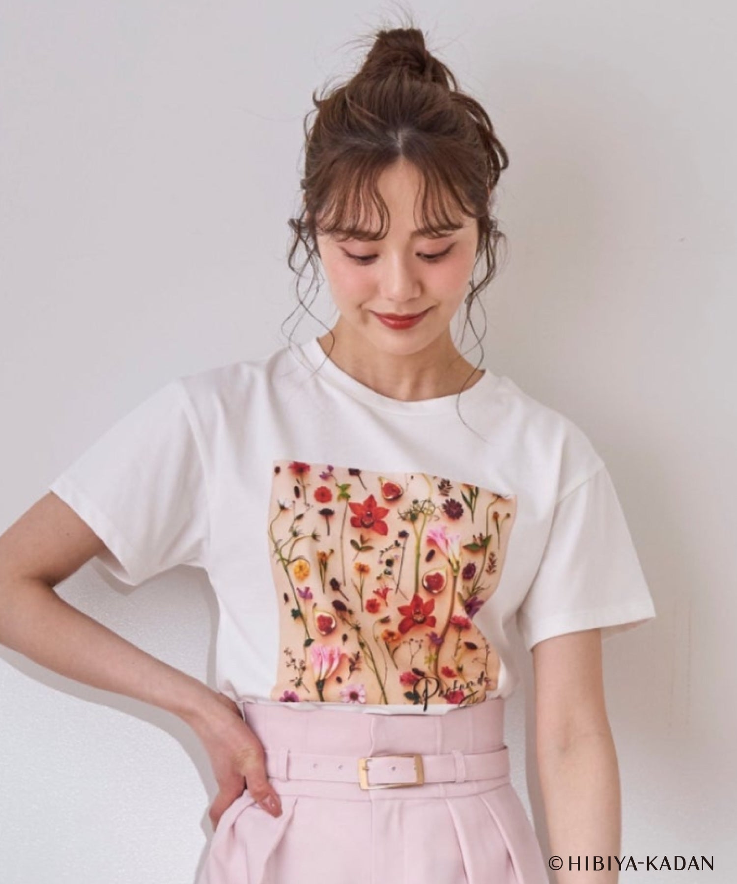 トランテアン ソン ドゥ モード 31 Sons de mode 2025春夏新作 【HIBIYA-KADANコラボ】フラワープリントTEE （OFF-WHITE） OFF-WHITE