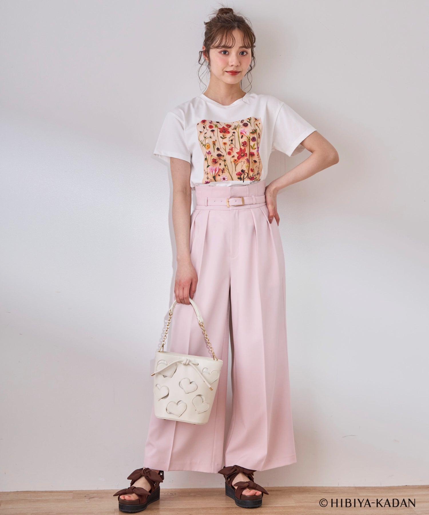 トランテアン ソン ドゥ モード 31 Sons de mode 2025春夏新作 【HIBIYA-KADANコラボ】フラワープリントTEE （OFF-WHITE） OFF-WHITE