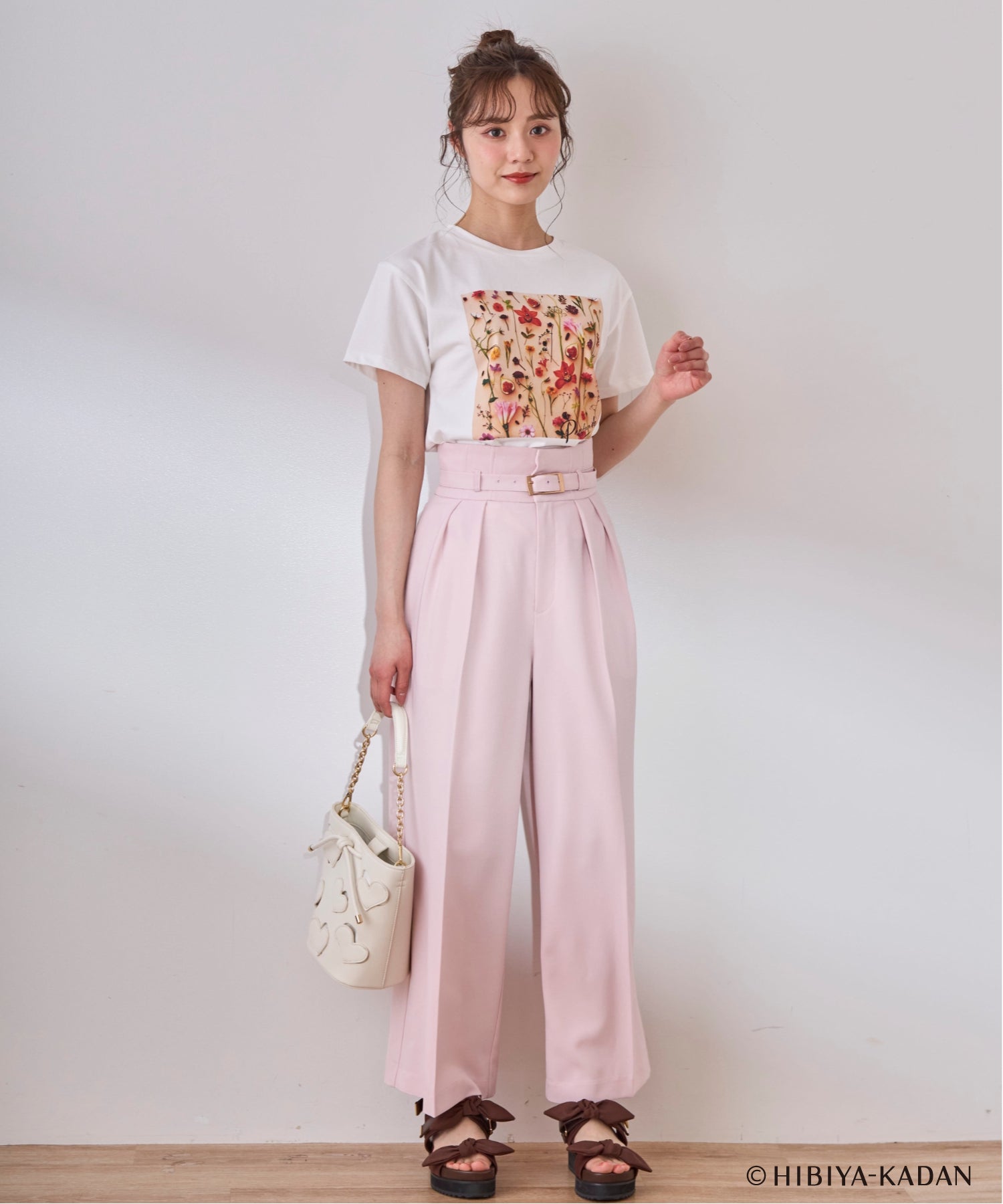 トランテアン ソン ドゥ モード 31 Sons de mode 2025春夏新作 【HIBIYA-KADANコラボ】フラワープリントTEE （OFF-WHITE） OFF-WHITE