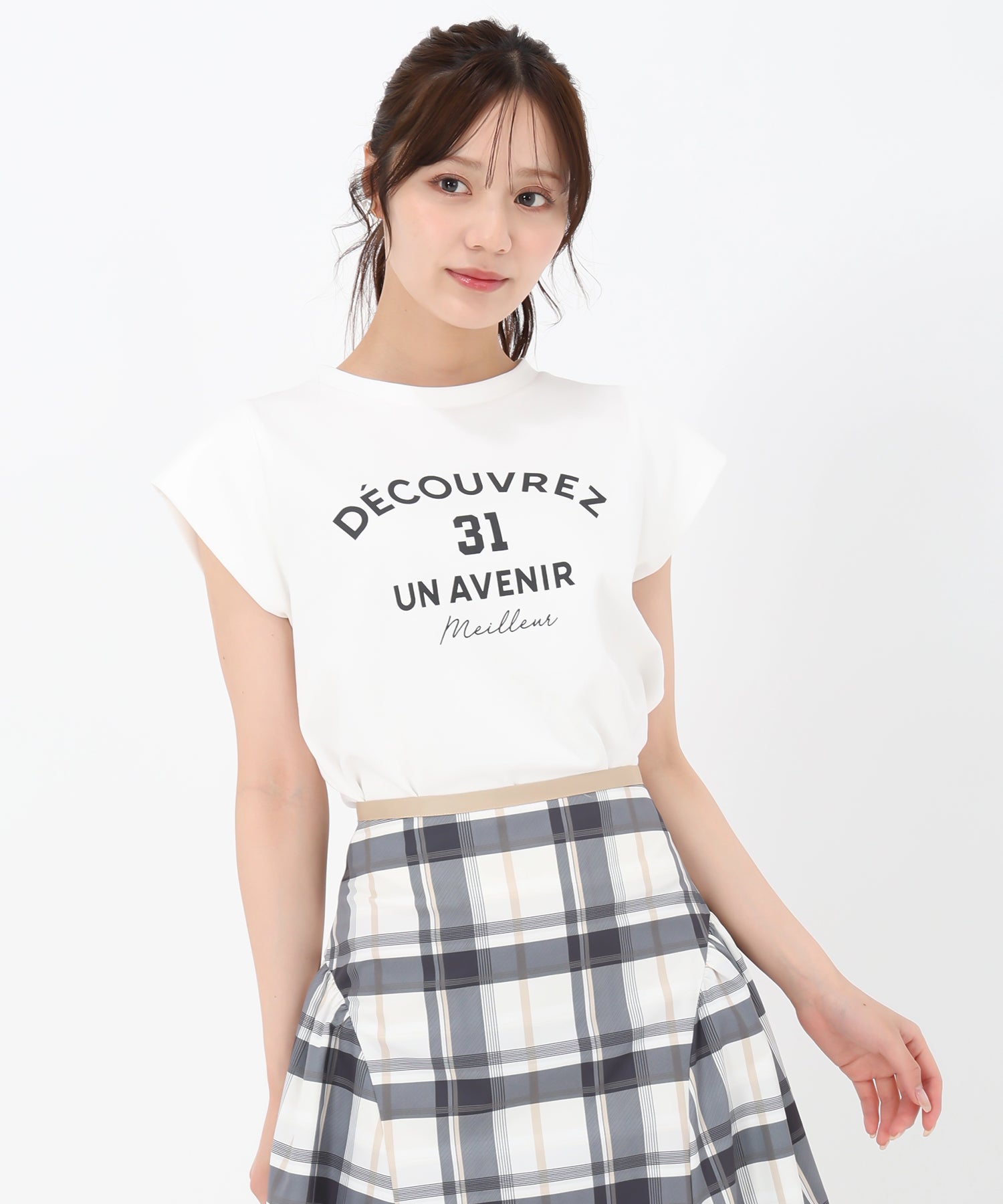 トランテアン ソン ドゥ モード 31 Sons de mode 2025春夏新作 ロゴプリントTシャツ （WHITE） WHITE