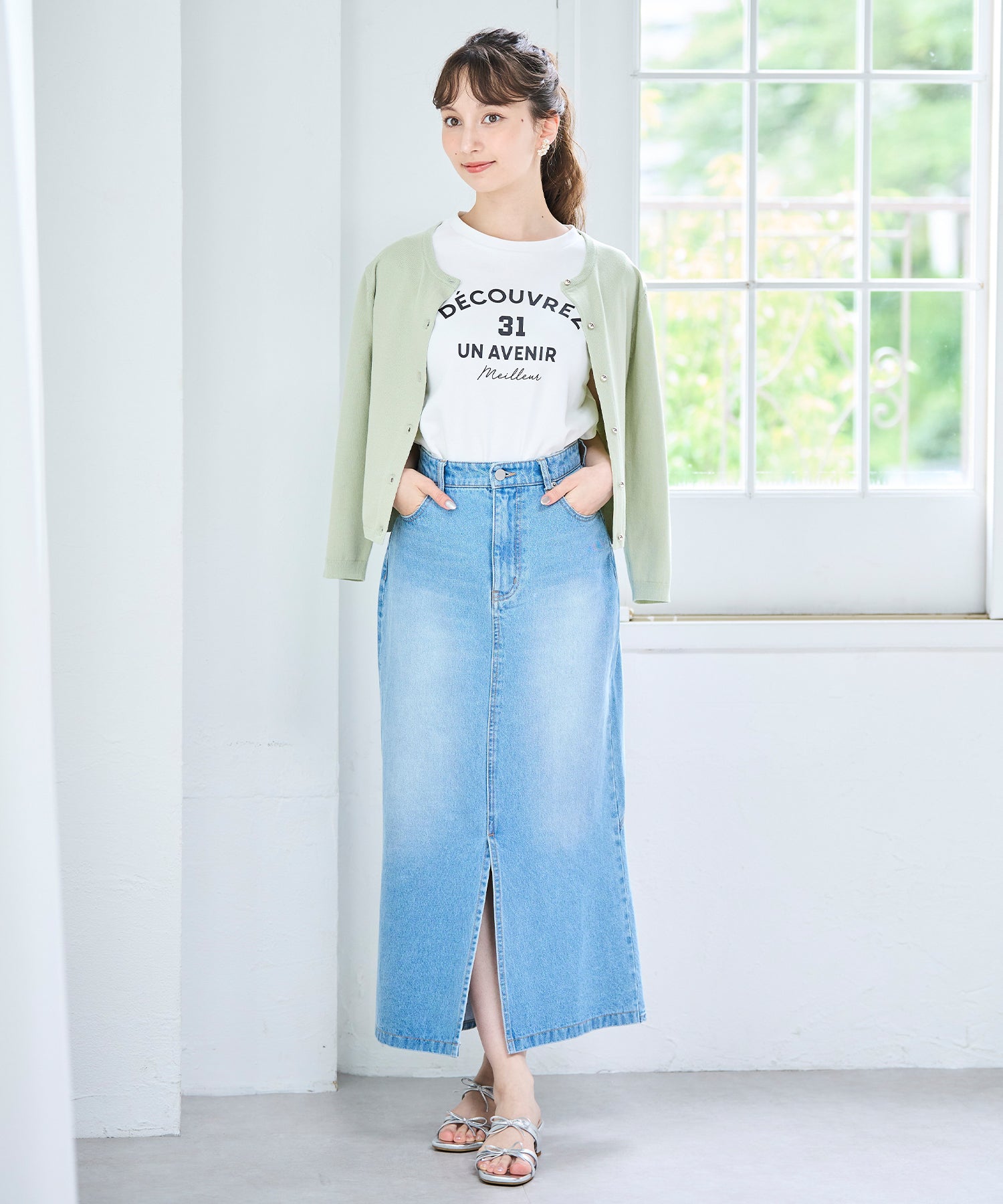 トランテアン ソン ドゥ モード 31 Sons de mode 2025春夏新作 ロゴプリントTシャツ （WHITE） WHITE