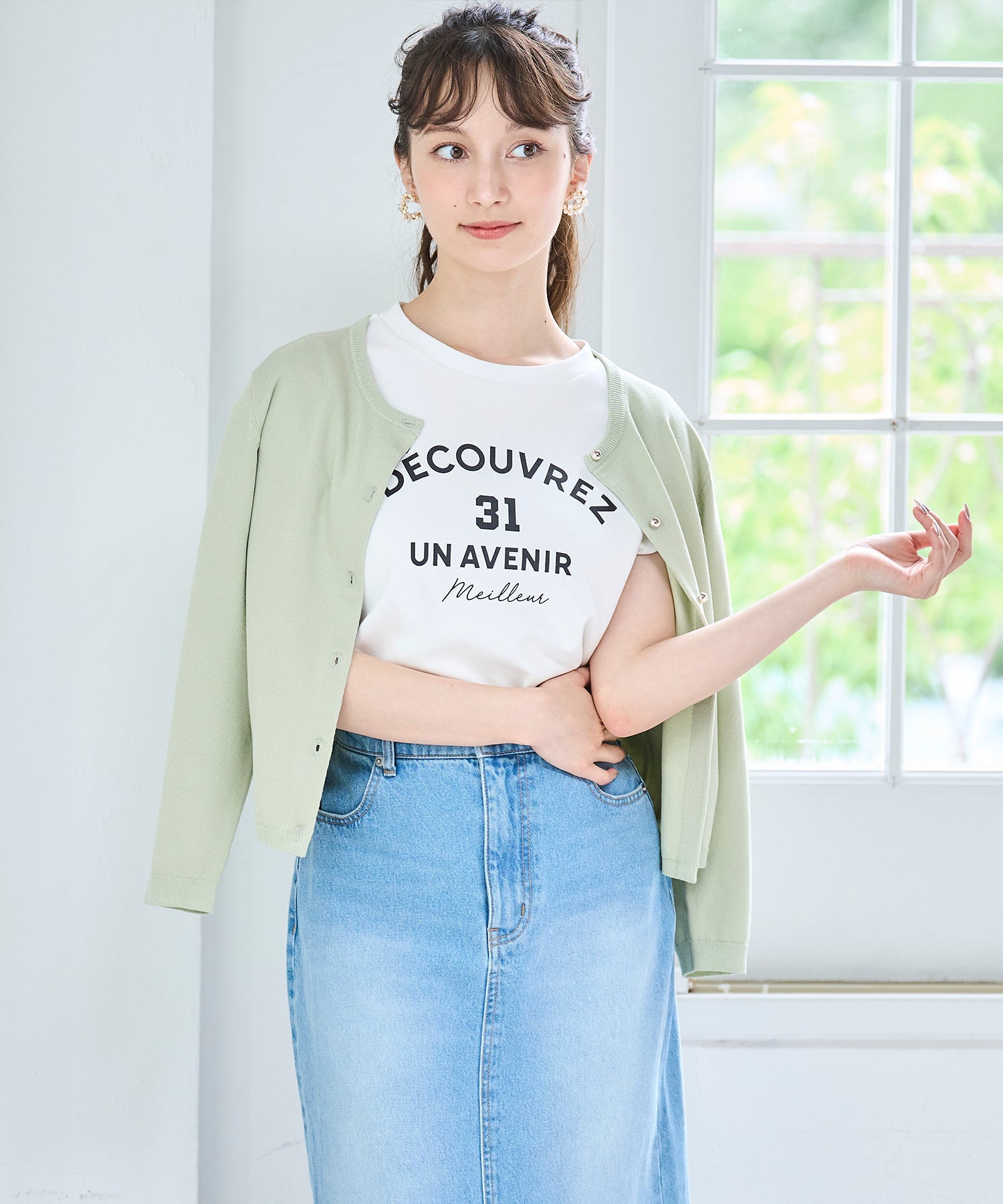 トランテアン ソン ドゥ モード 31 Sons de mode 2025春夏新作 ロゴプリントTシャツ （WHITE） WHITE