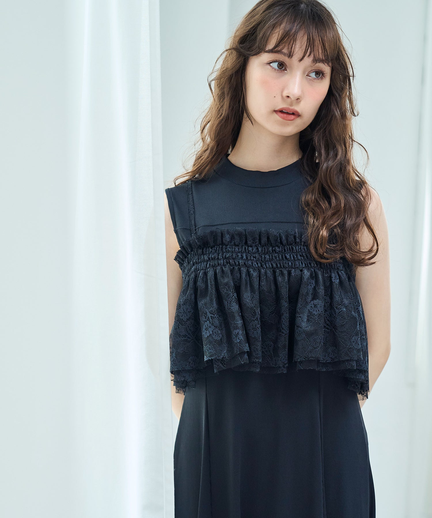 トランテアン ソン ドゥ モード 31 Sons de mode 2025春夏新作 レースビスチェセットカットワンピース （BLACK） BLACK