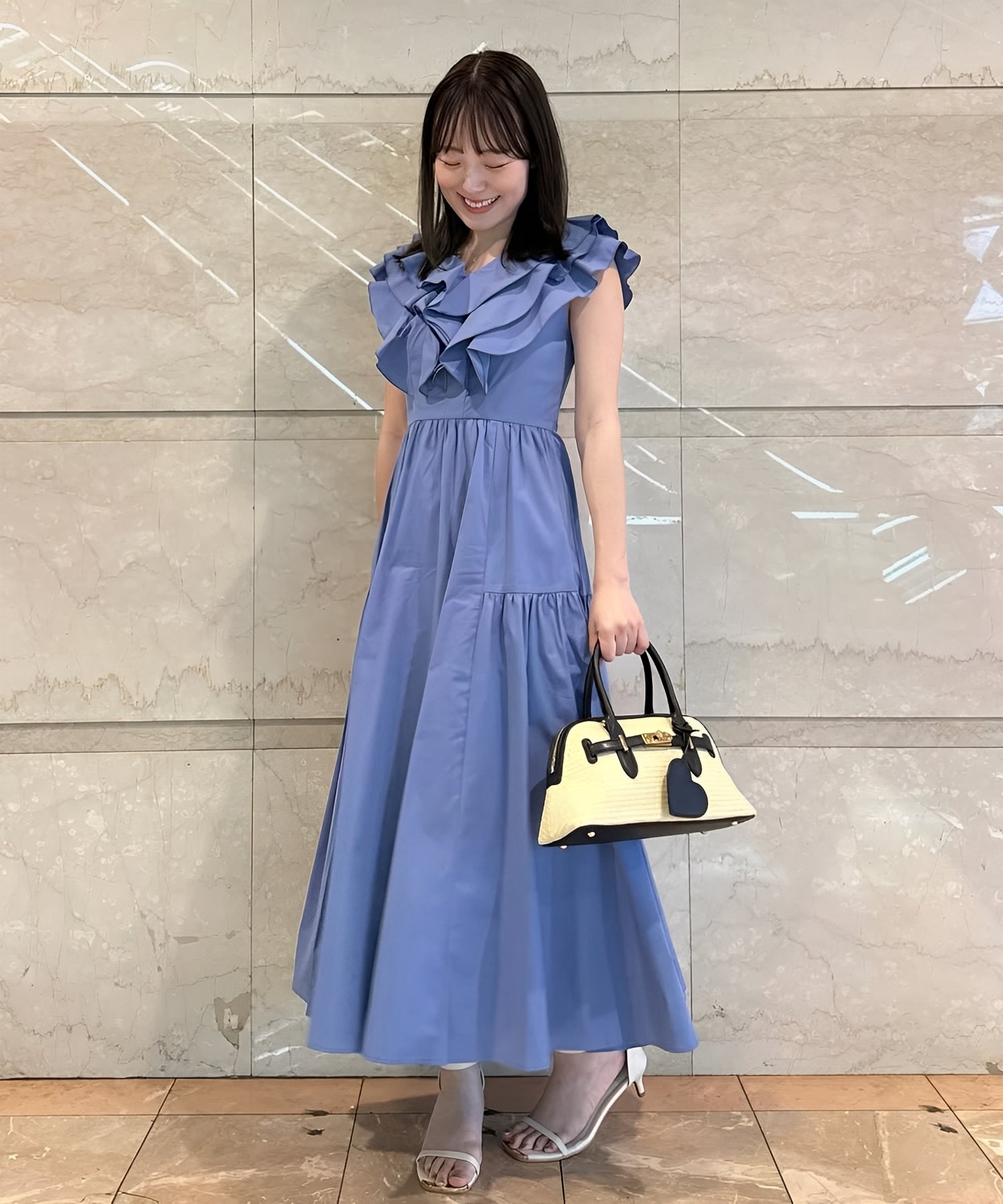 トランテアン ソン ドゥ モード 31 Sons de mode フリルカラーワンピース （BLUE） BLUE
