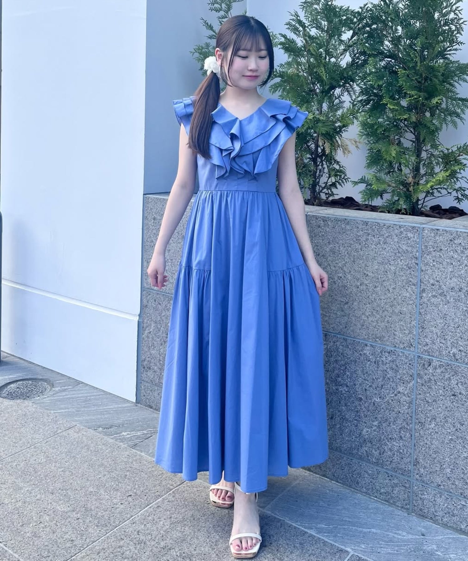 トランテアン ソン ドゥ モード 31 Sons de mode フリルカラーワンピース （BLUE） BLUE