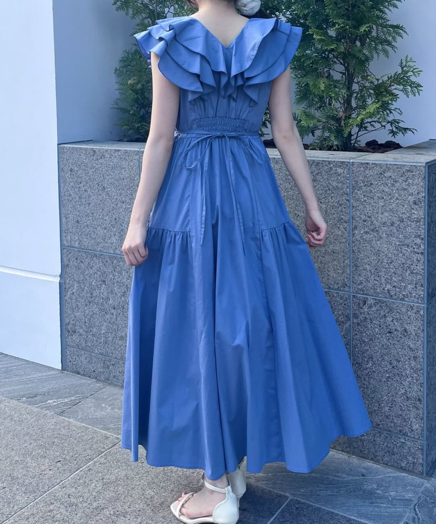 トランテアン ソン ドゥ モード 31 Sons de mode フリルカラーワンピース （BLUE） BLUE