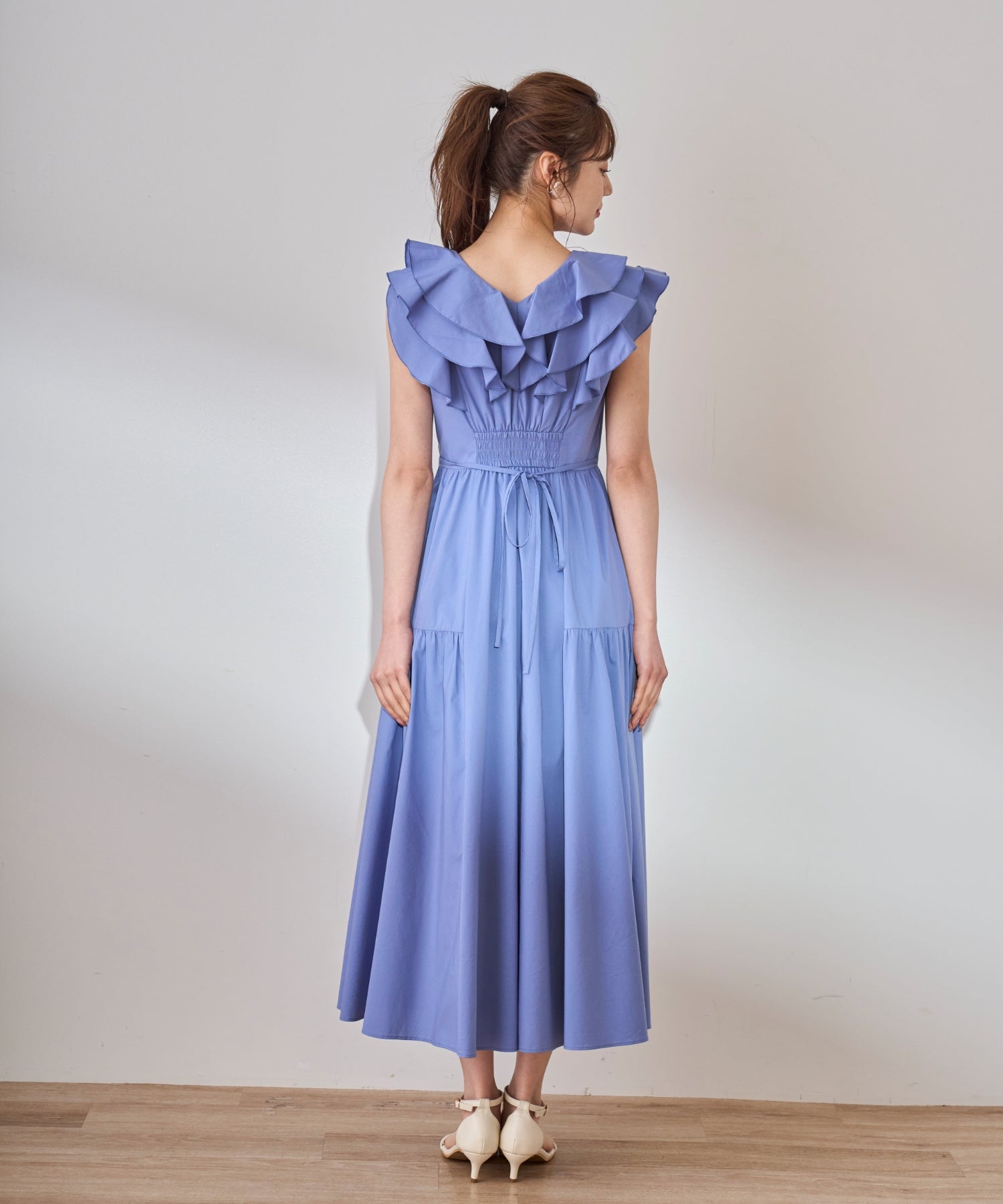 トランテアン ソン ドゥ モード 31 Sons de mode フリルカラーワンピース （BLUE） BLUE