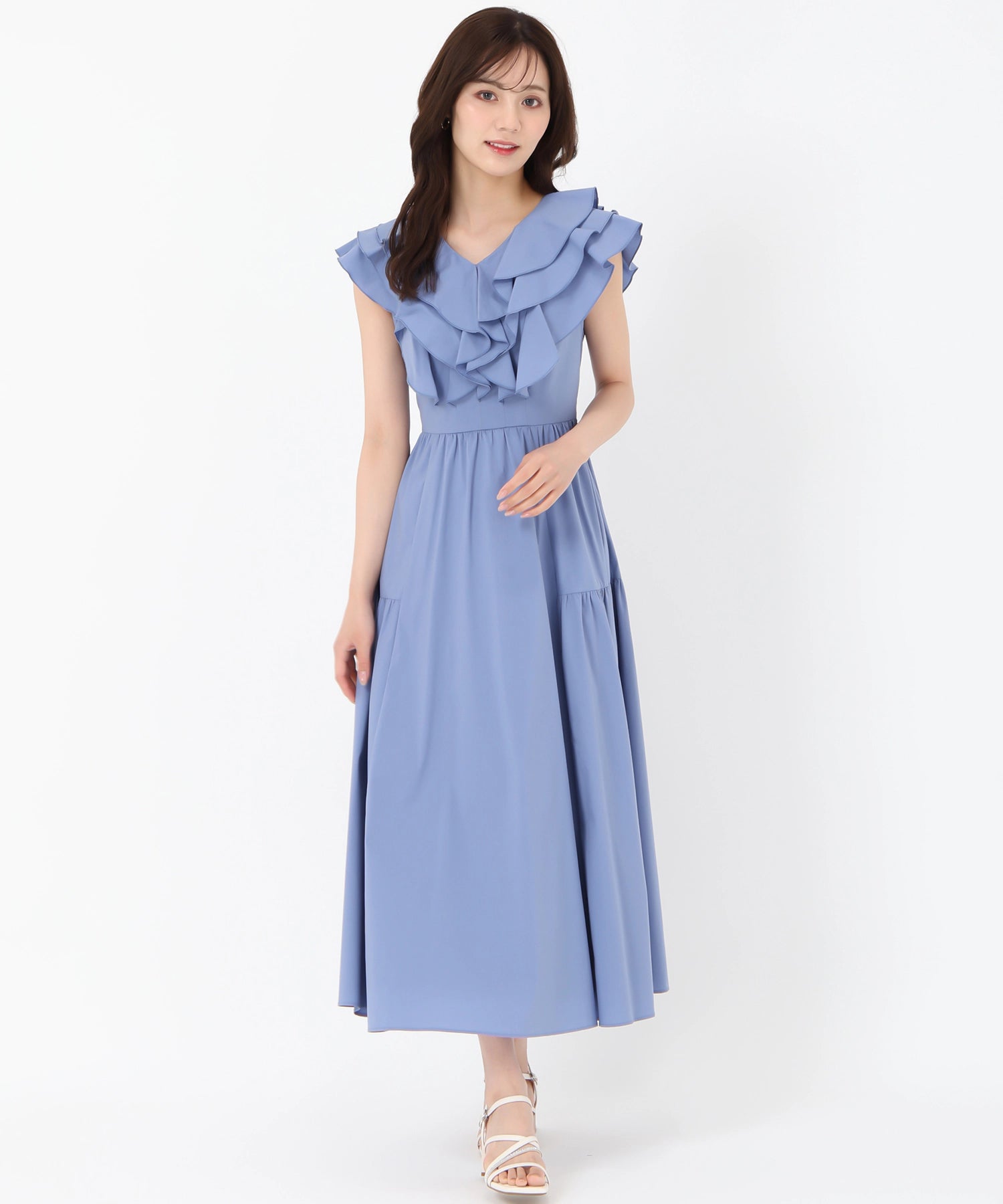 トランテアン ソン ドゥ モード 31 Sons de mode フリルカラーワンピース （BLUE） BLUE