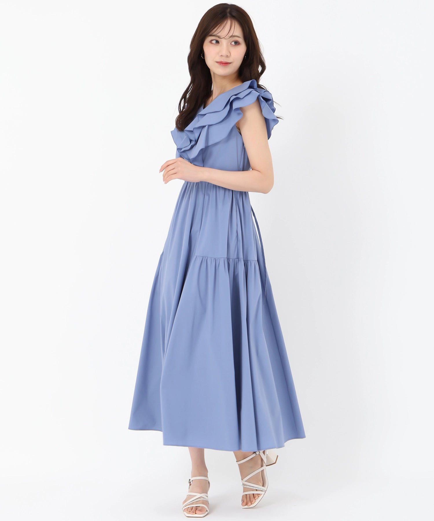 トランテアン ソン ドゥ モード 31 Sons de mode フリルカラーワンピース （BLUE） BLUE