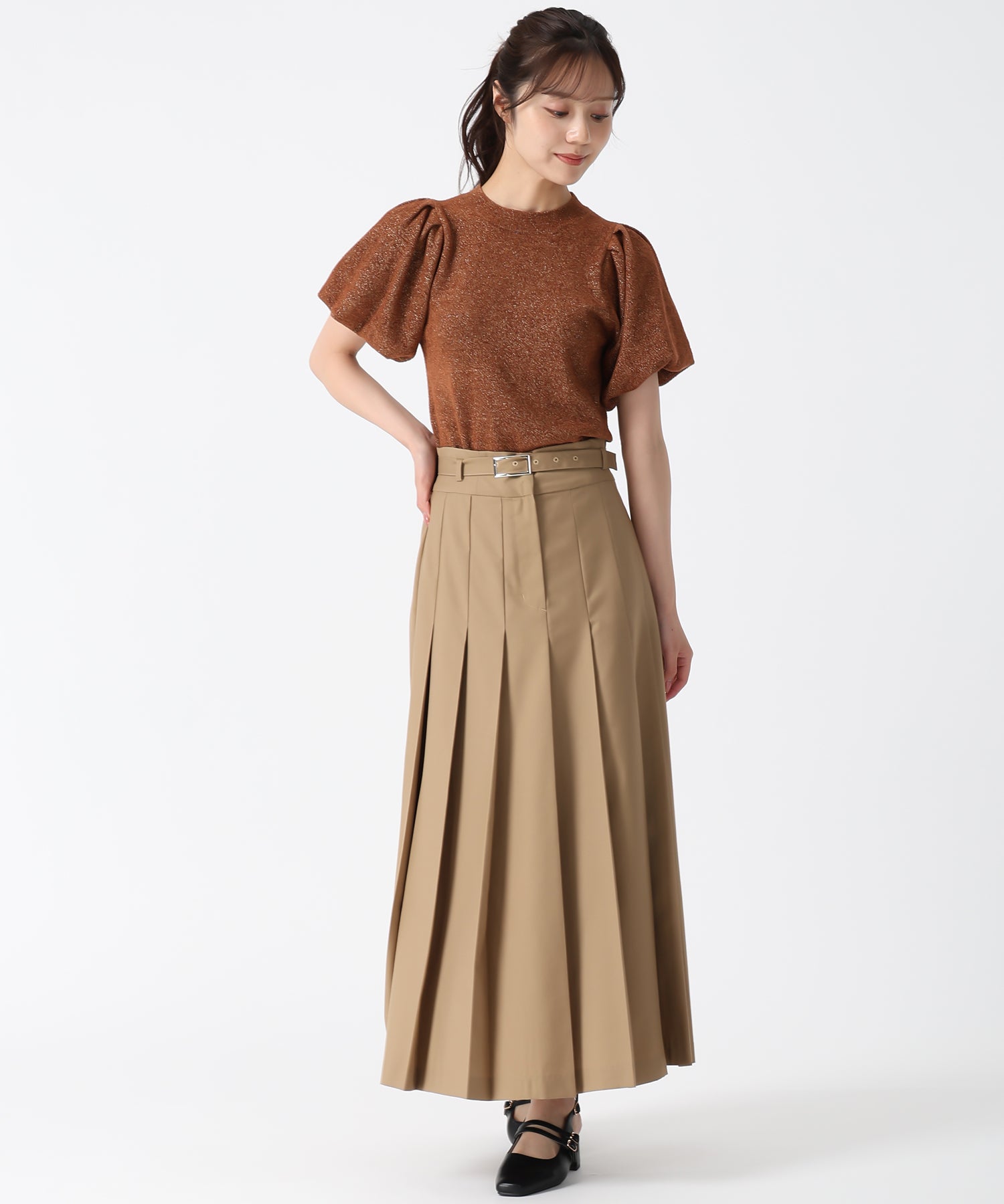 31 Sons de mode 2025 Autumn/Winter New Semi-Flare Pleated Skirt